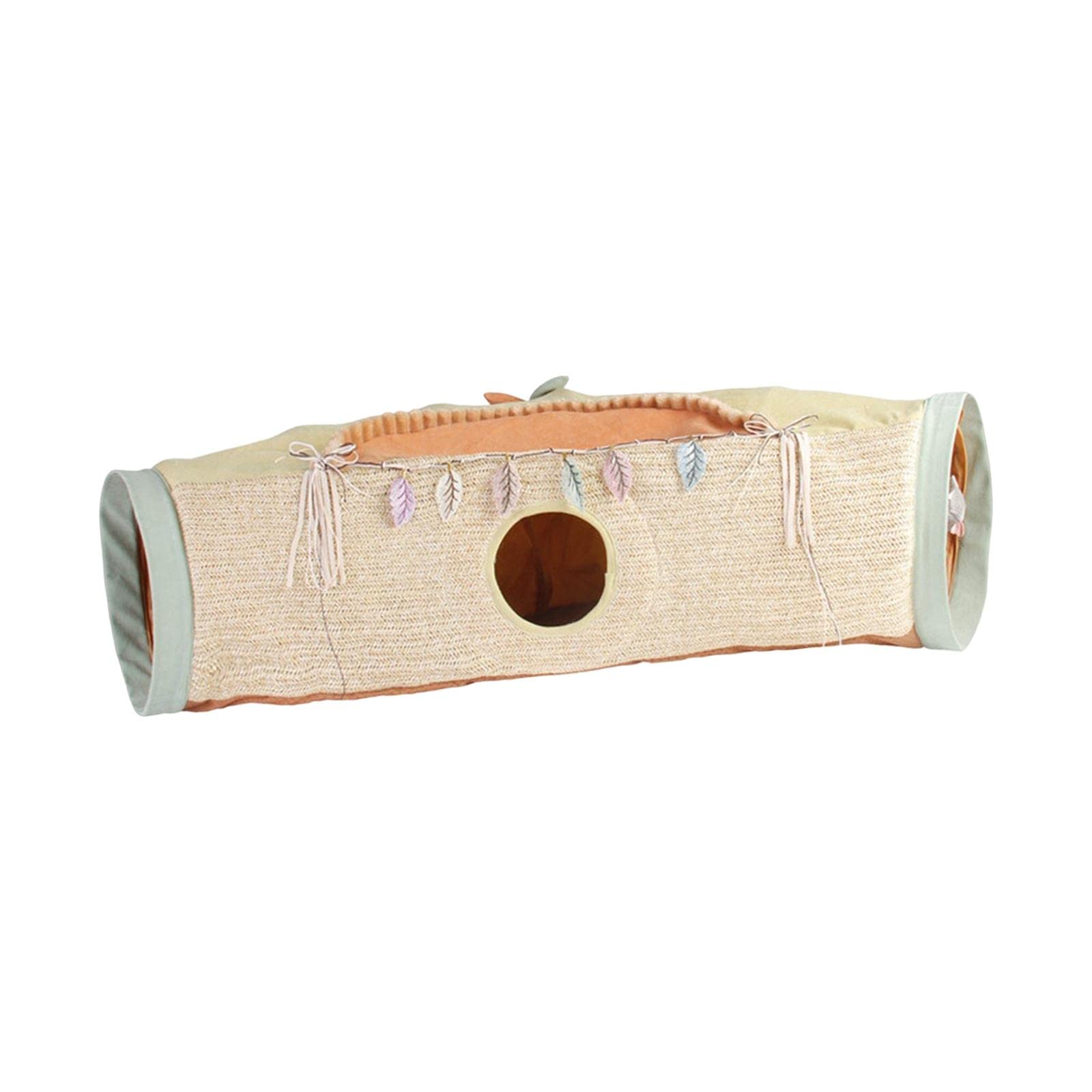 Atorse Folding Cat Tunnels Tube Interactive Toys For Ferrets Rabbit Small Animals Orange And Green|Pet Supplies|Cat Supplies|Toy