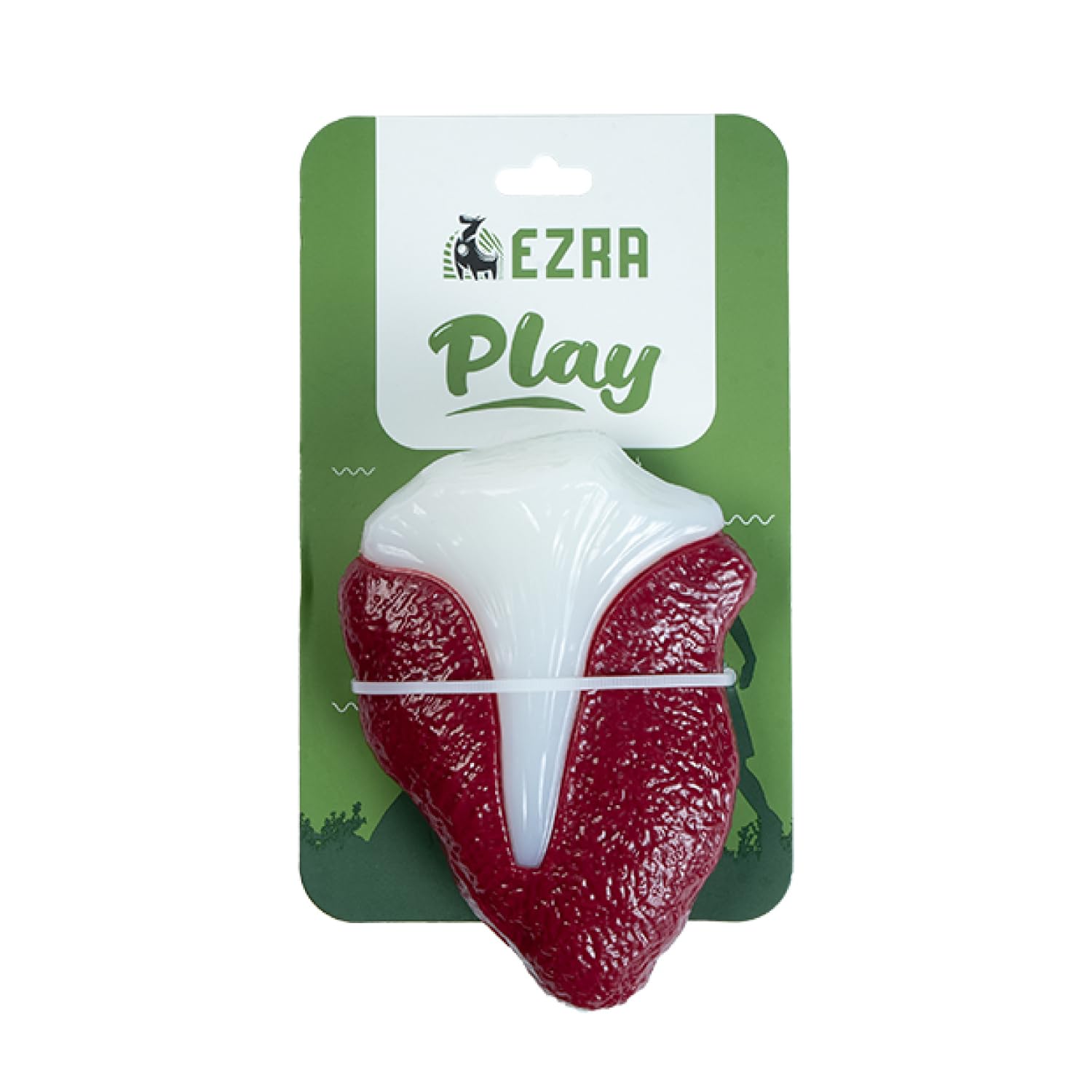 Ezra Play Gizzard Dog Chew Toy | Durable NonToxic Rubber Chew Bone | Interactive Toy For Dental Health, Teething & Active Chewe