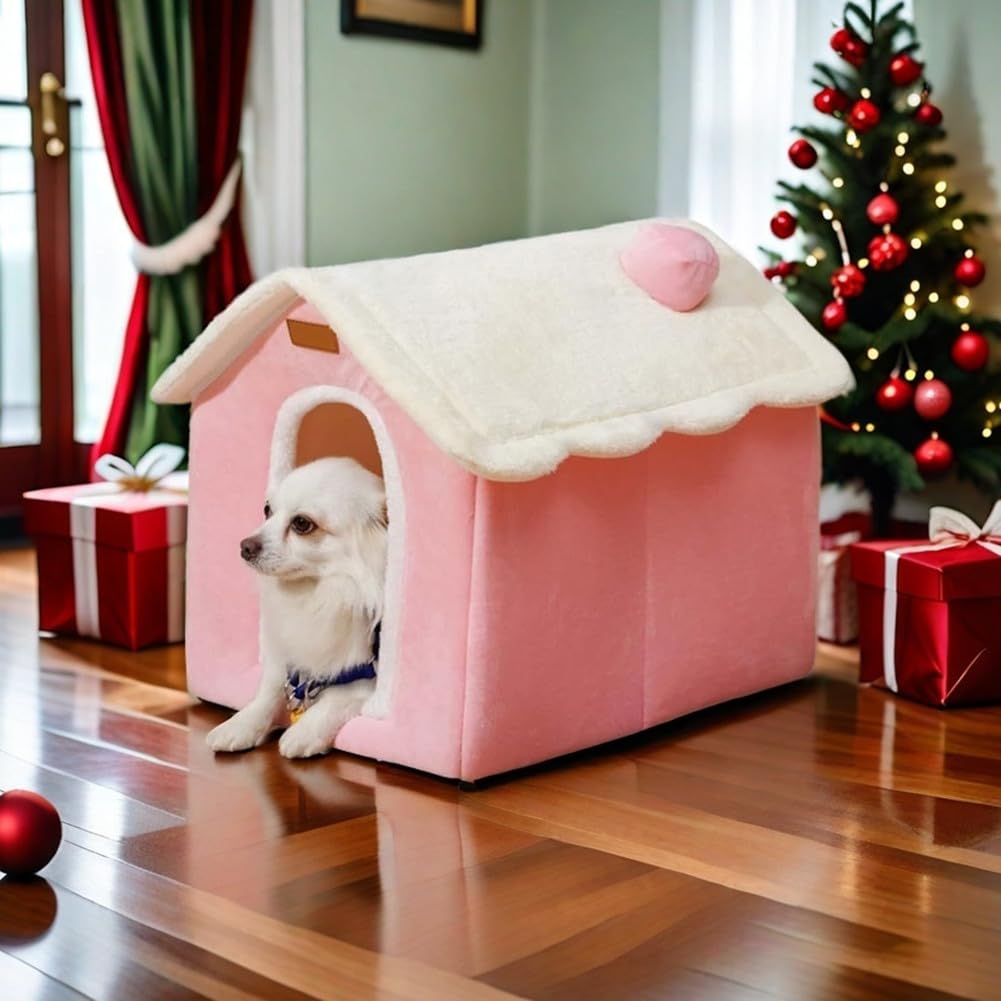 Dog House Indoor Memory Sponge, Foldable Dog House Kennel Bed Mat With Cushion For Small Medium Large Dogs Cats, Winter Warm Cat