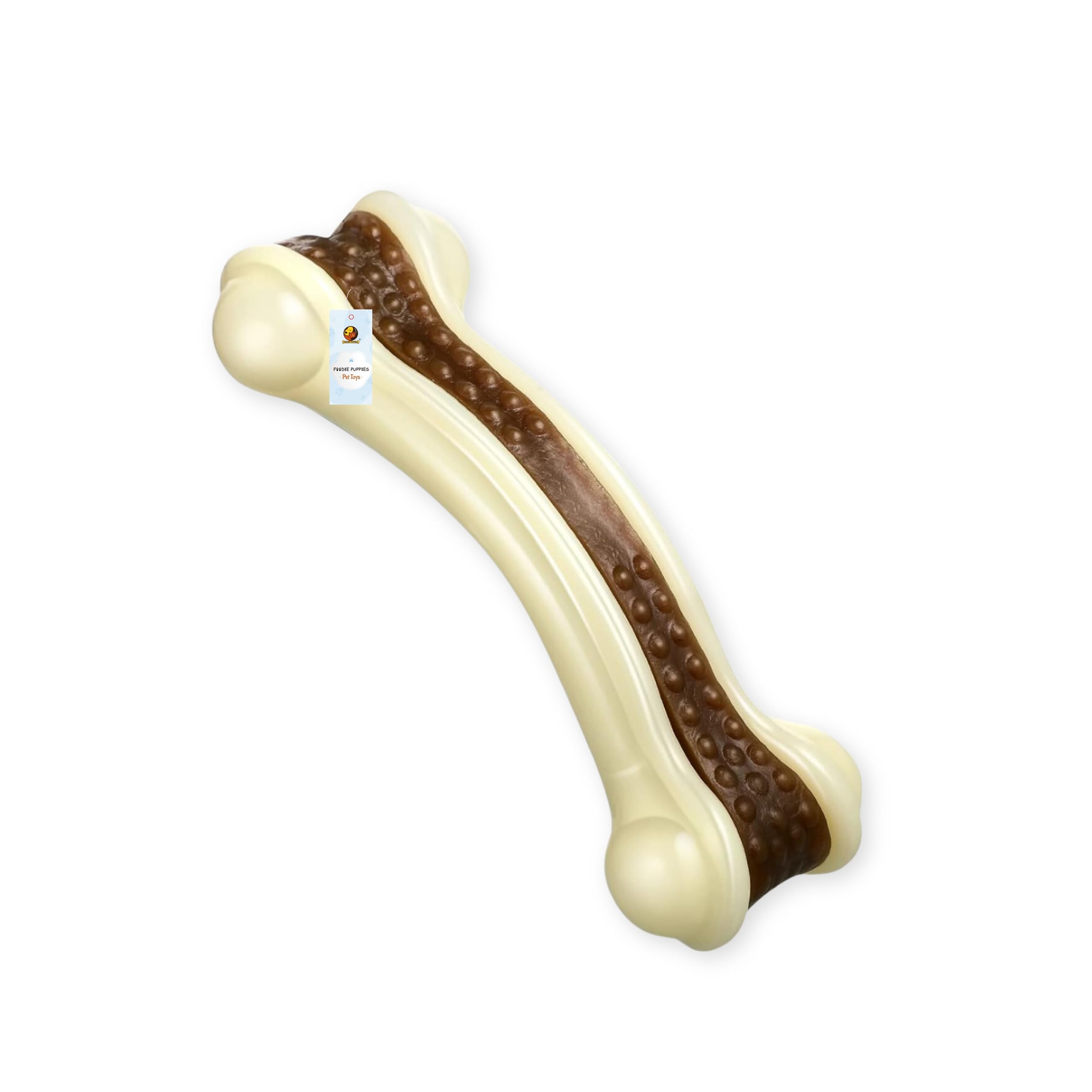 Foodie Puppies Durable Nylon Bone With Treat Chew Toy For Dogs (Arched Treat Bone  Small) 10.5 Cm | NonToxic, Safe & LongLast