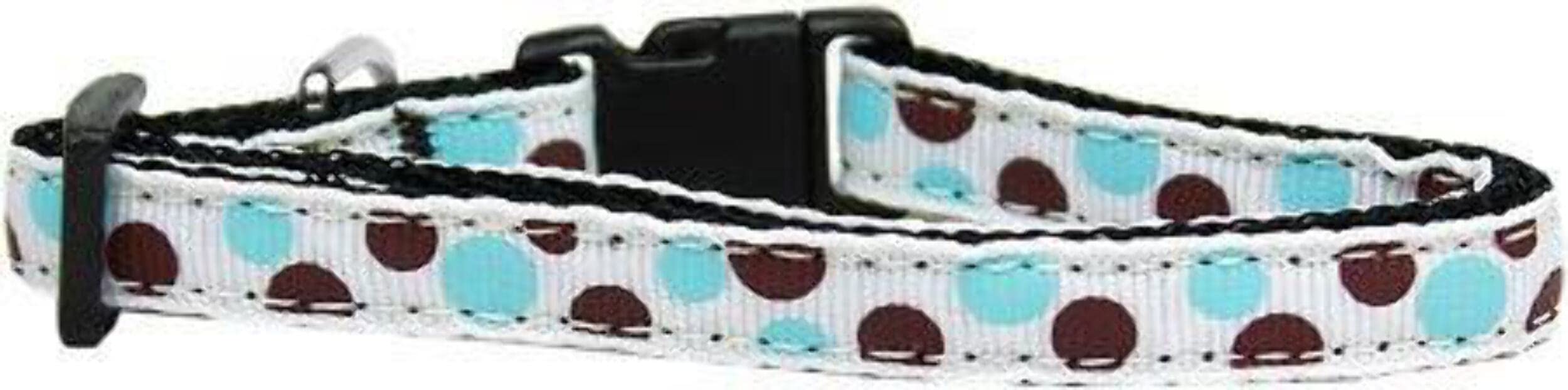 Pet Dog & Cat Nylon Collar or Leash 3/8&quot; wide, &quot;Confetti Dots&quot; Baby Blue SM Collar
