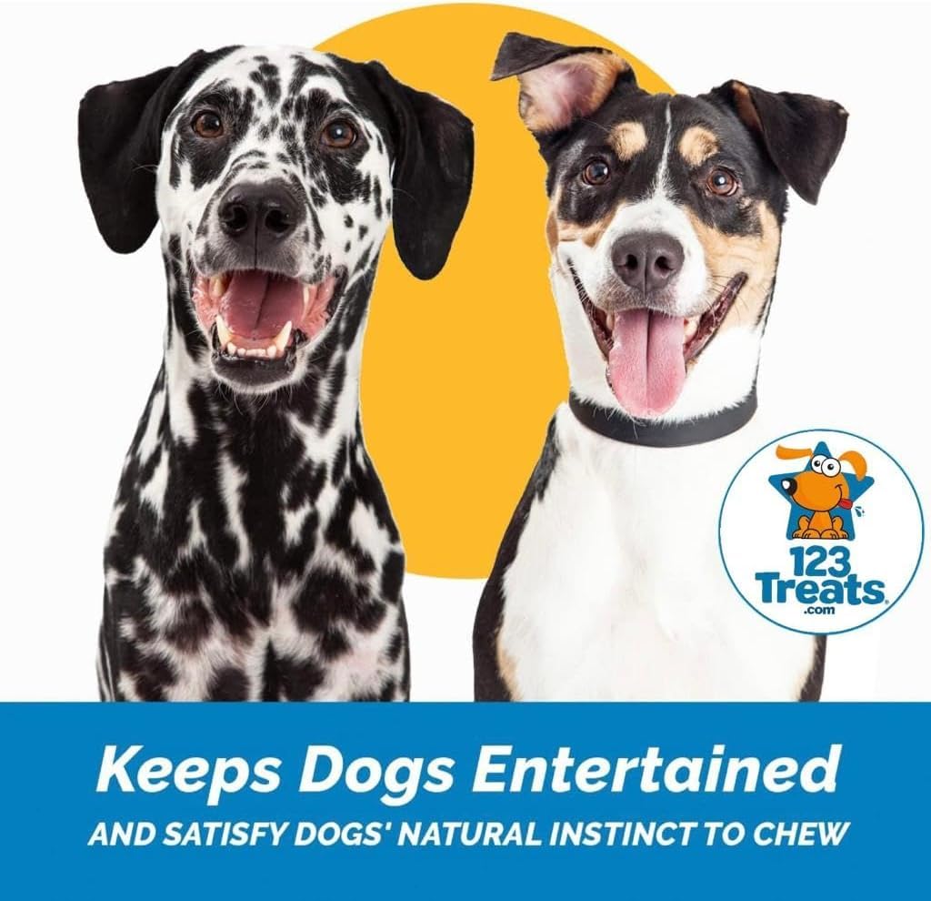 123 Treats Goat Horns for Dogs - (Large, 3 Count) Long Lasting Dog Treats for Aggressive Chewers, 100% Natural, Rich in Protein