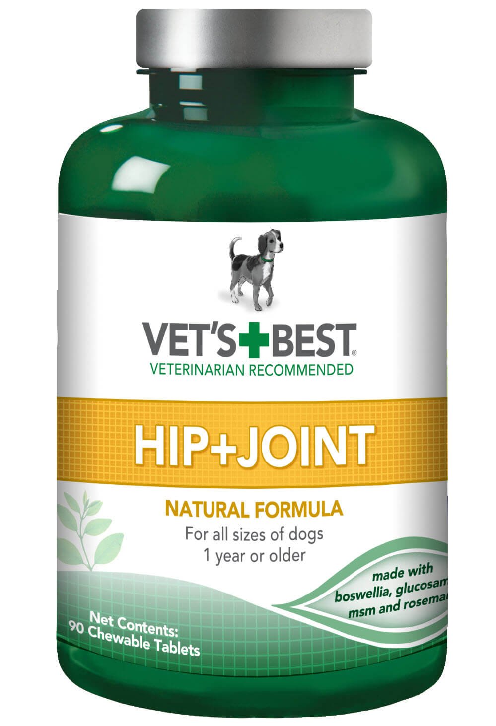 Vets Best Hip & Joint Dog Supplements, 90 Chewable Tablets