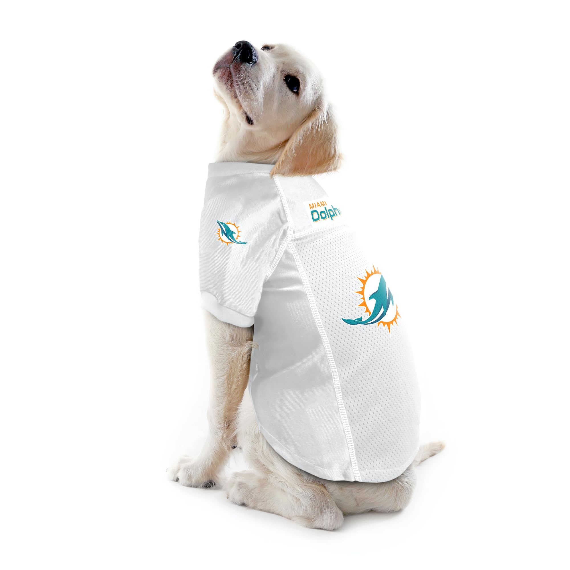 Littlearth Unisex-Adult Nfl Miami Dolphins Basic Pet Jersey, Team Color, Medium, (320134-Dolp-M)