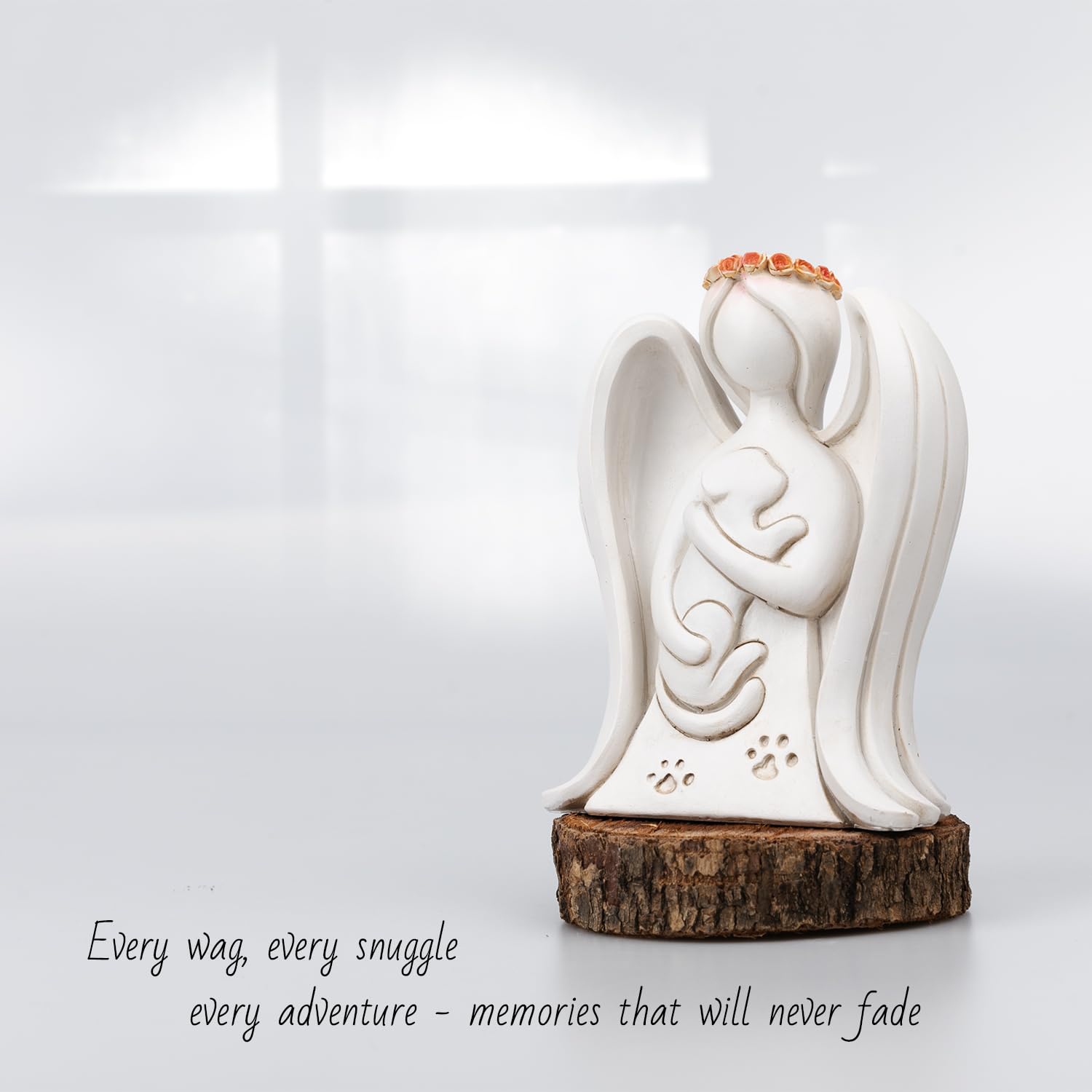 Vessena Dog Memorial Gifts For Loss Of Dog, Pet Memorial Gifts, Resin Angel Statues,Sculpting Angels, Pet Sympathy Bereavement