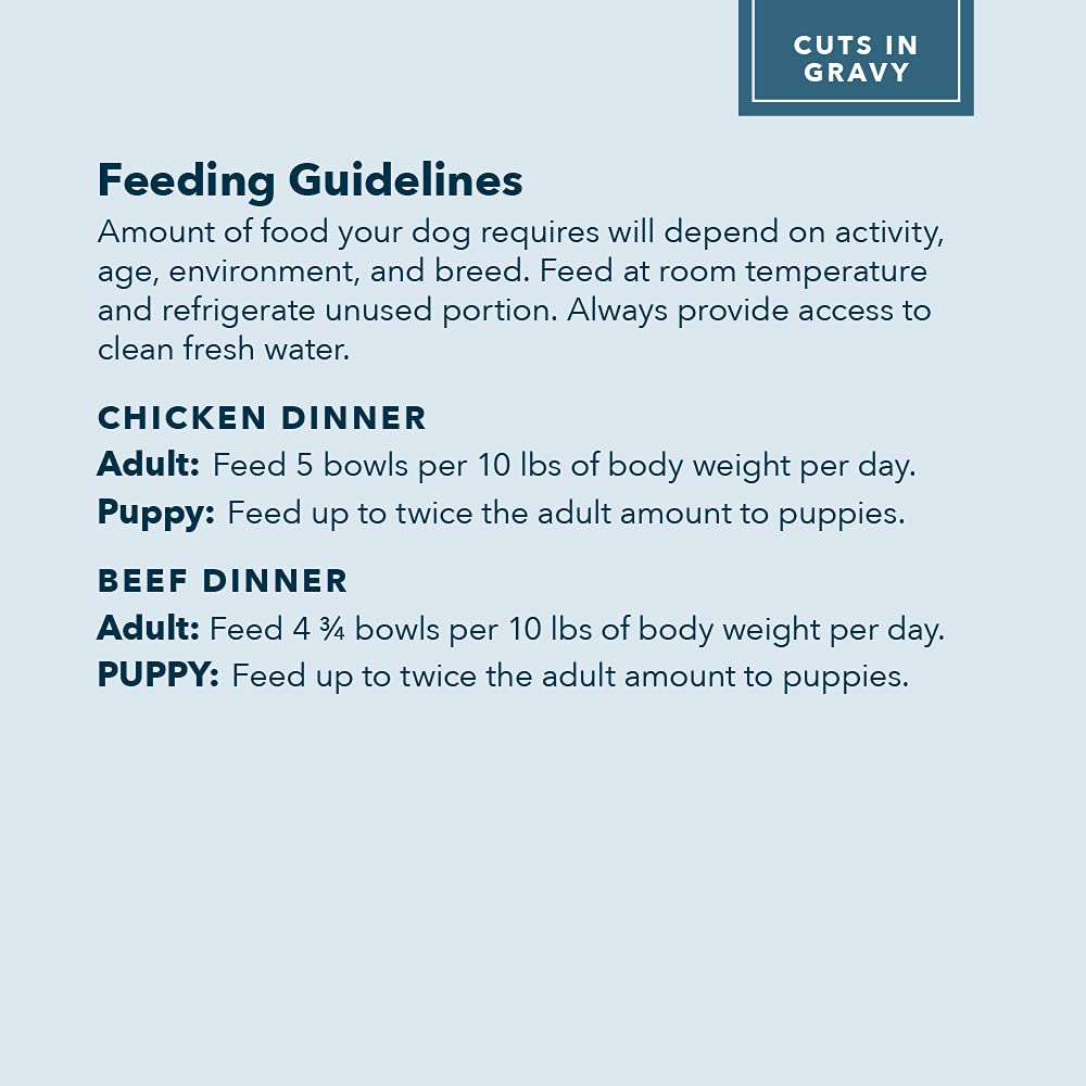 WAG Wet Dog Food Cups Variety Pack - Chicken & Beef Gravy, Chicken & Lamb Pate, 3.5oz, 24 Pack