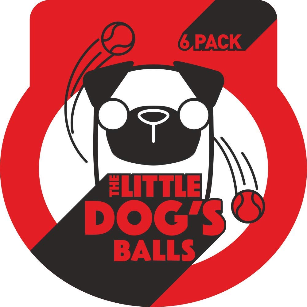The Little Dog'S Balls, Dog Tennis Balls, 6-Pack Red Dog Toy, Strong Dog & Puppy Ball For Training, Play, Exercise & Fetch