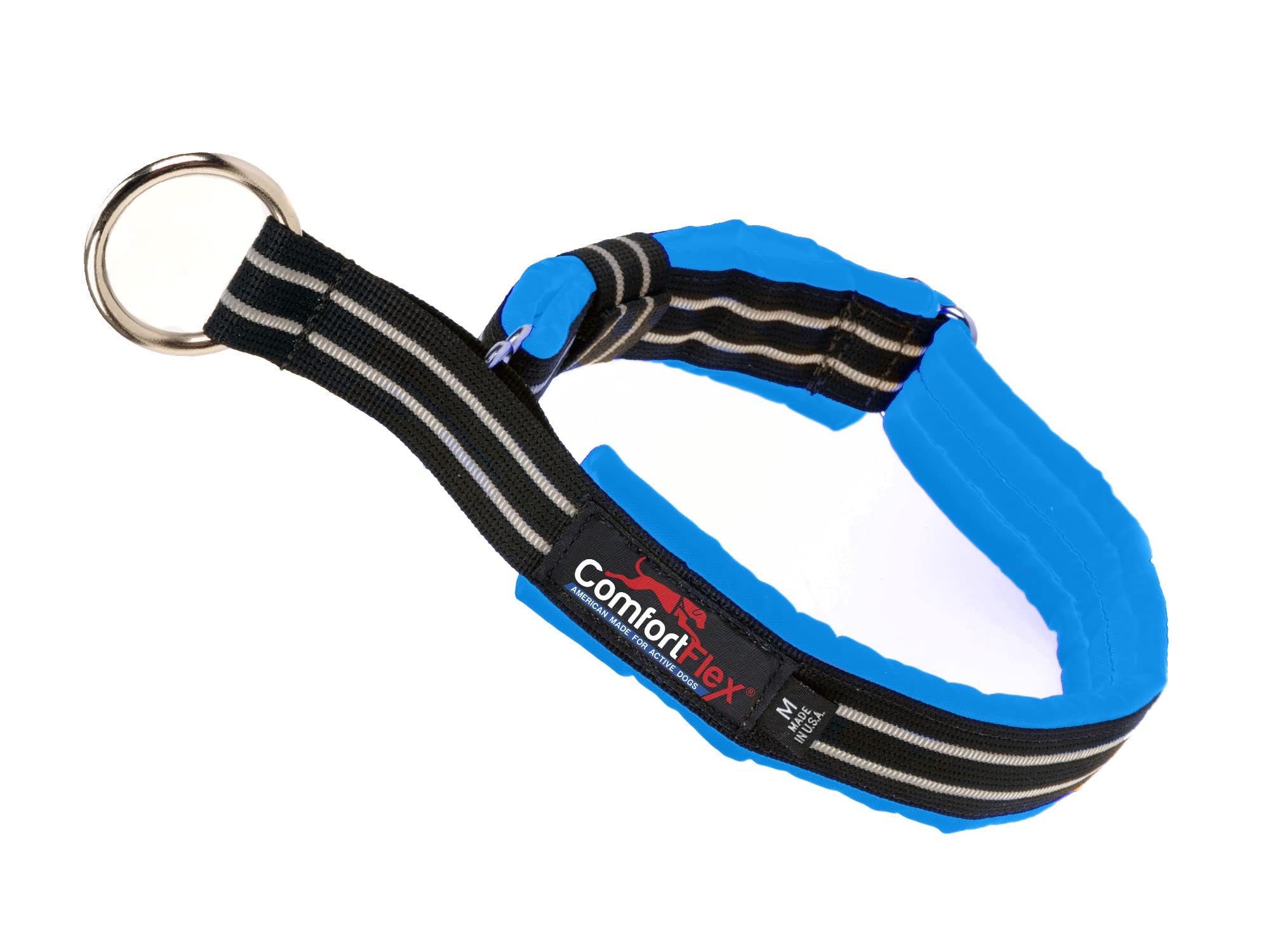 ComfortFlex Martingale Dog Collar - 1 Wide, Reflective, Adjustable, Fully Padded Nylon, Gentle Control, Escape-Proof, Limited Sl