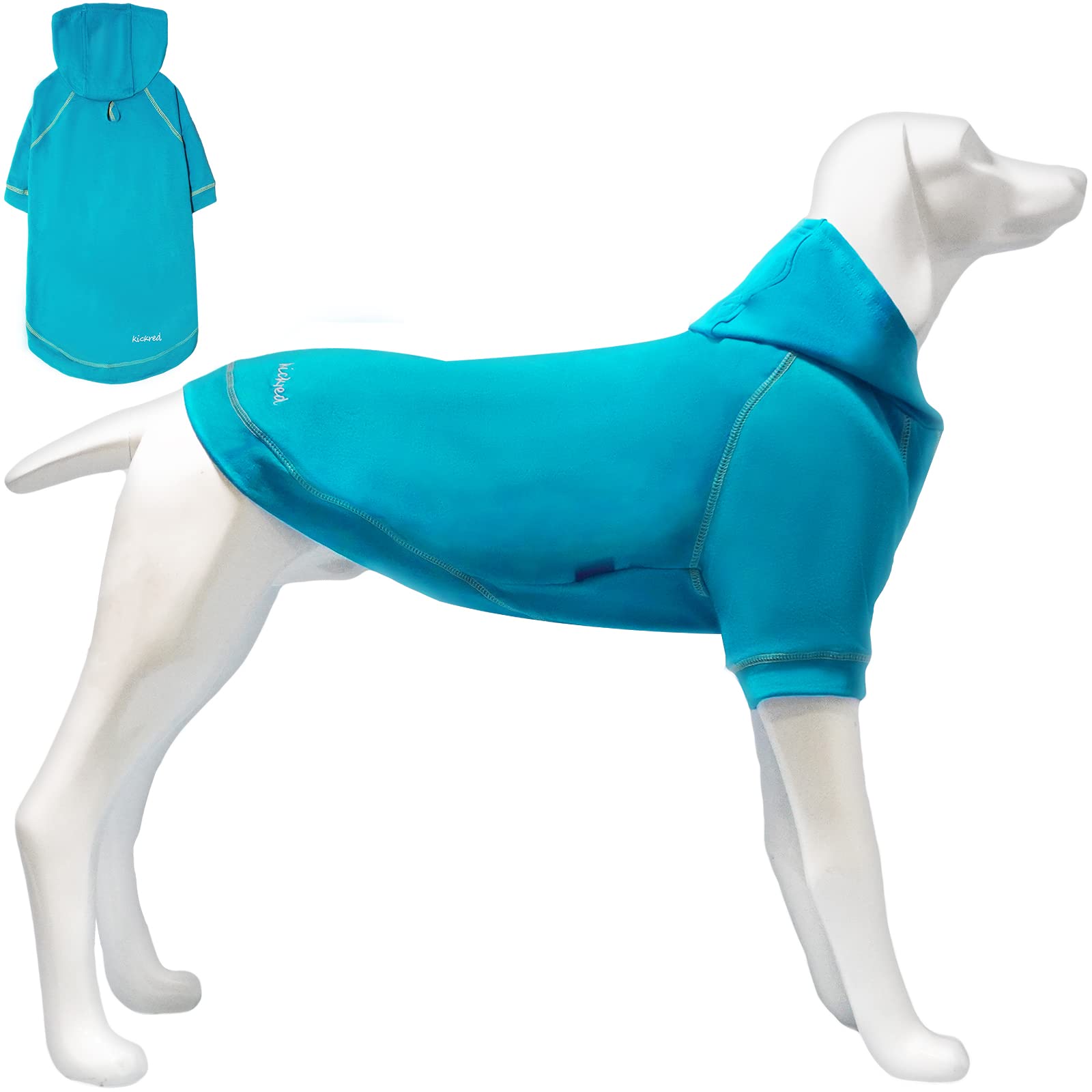 Kickred Basic Dog Hoodie Sweatshirts, Pet Clothes Hoodies Sweater With Hat And Leash Hole, Soft Cotton Outfit Coat For Small Medium Large Dogs