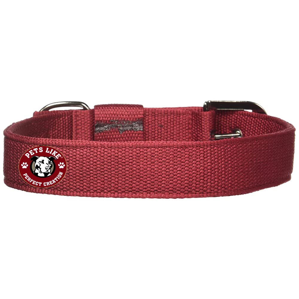 Pets Like Polyester Collar For Dog, Maroon (38Mm)