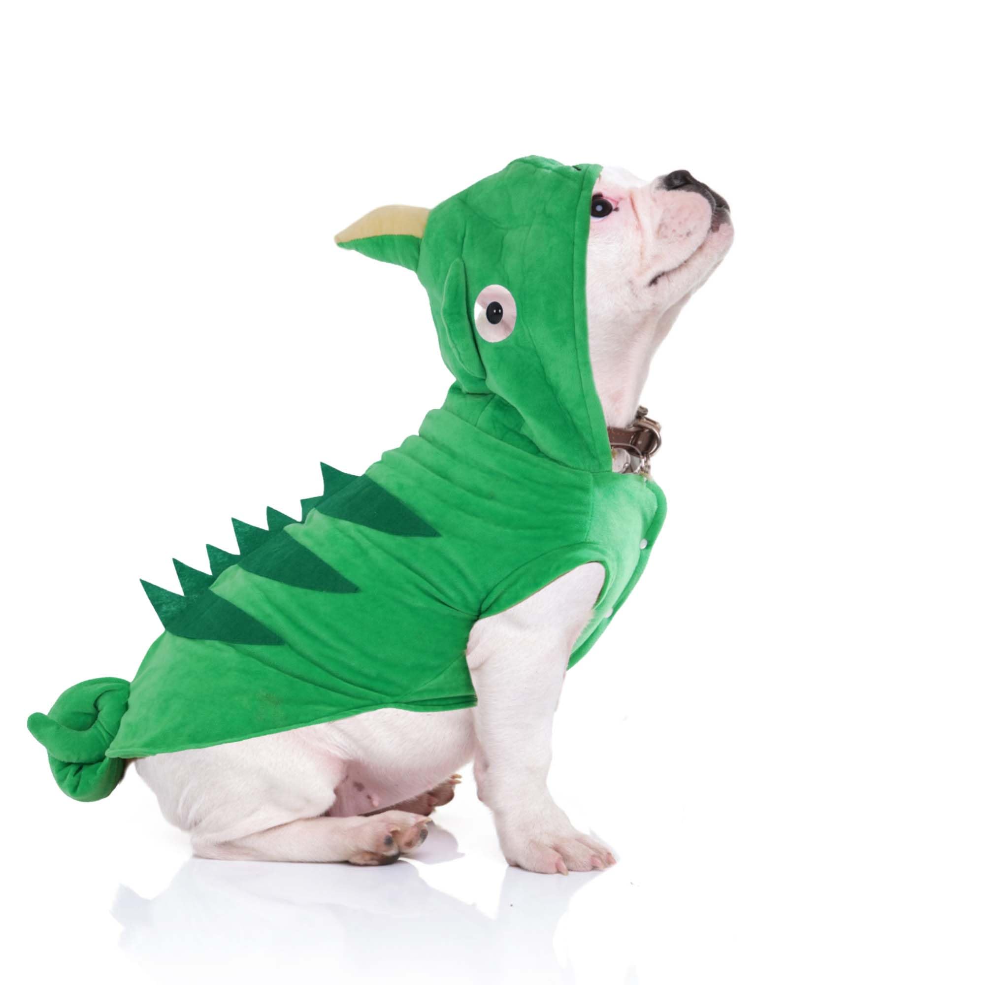 Muyaopet Chameleon Dog Costume For Halloween,Winter Fleece Pet Cat Coat Jacket For Small Medium Large Dog,Pet Funny Clothes Hood