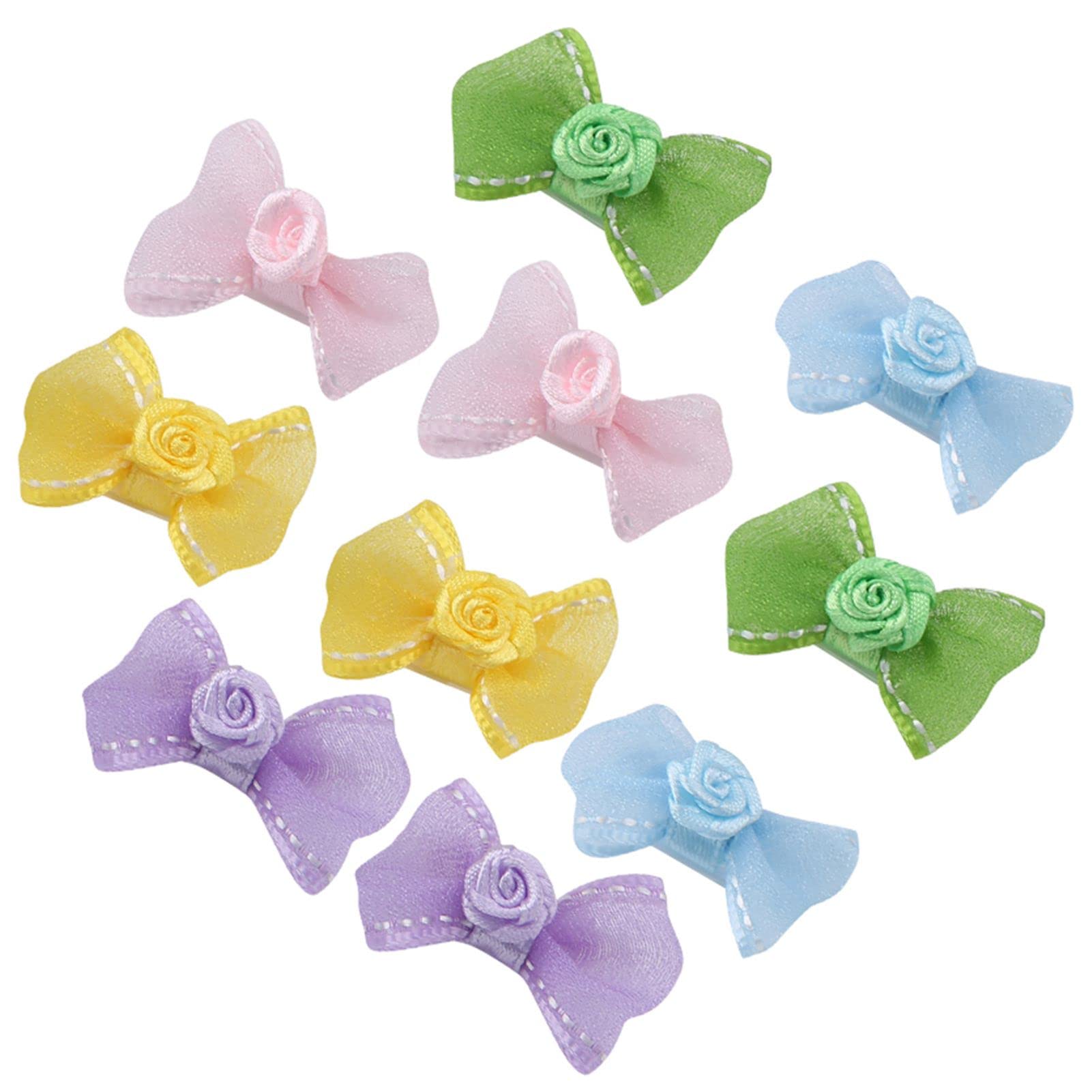 Ymiko Dog Bow Barrette Bows Clips For Hair With Dog Clothing Clip Small Dogs That Stay In Hamster Mini Puppy 2Cm Tiny