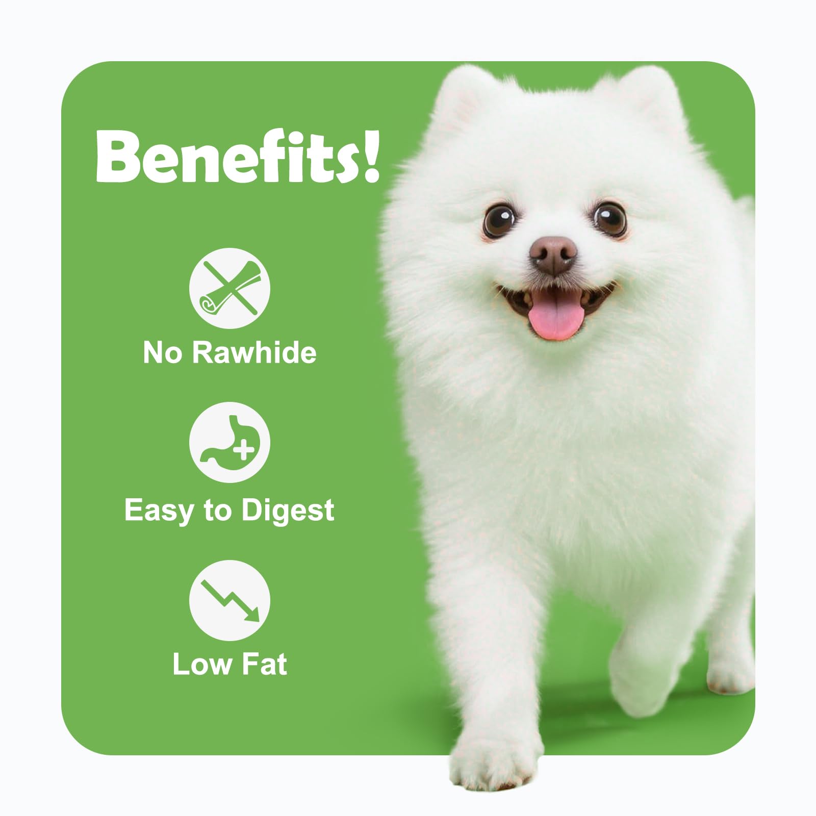 MON2SUN Dog Treats 5 Inch Chicken Kabobs Treats, Rawhide-Free, Easy to Digest, Low Fat for Small Dogs, 10.6 oz (10 Count)