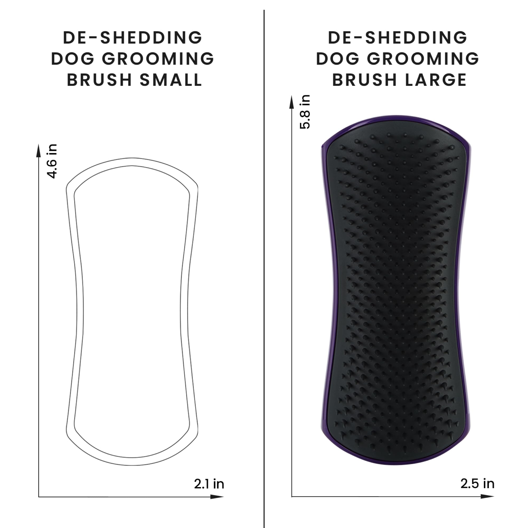 Tangle Teezer | Pet Teezer | De-Shedding And Dog Grooming Brush | Dry Brush Or Dog Bath Brush | Purple & Grey