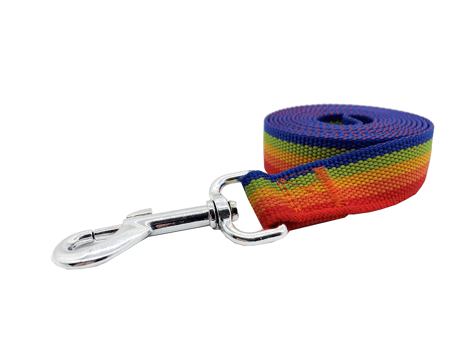 Nylon Dog Training Leash, Traction Rope, 4/5/6 Feet Long, 3/4 Inch 1 Inch Wide, For Small And Medium Dogs (1'' X 5 Ft, Rainbow)