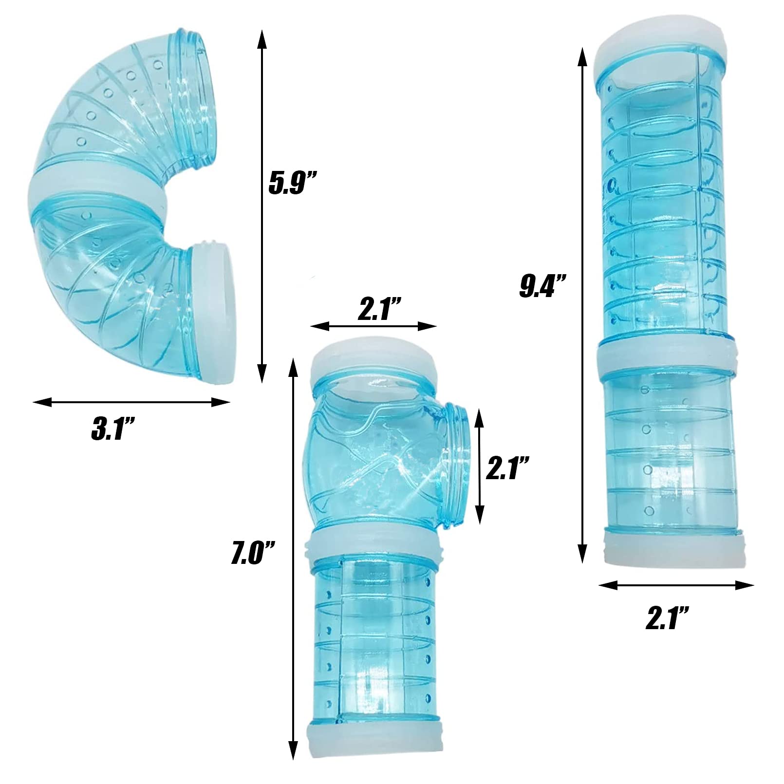 Dwarf Hamster Tube Toy Diy Assorted Toy Pipe Cage Tunnel Excercise For Mouse Hamster Or Other Small Animals