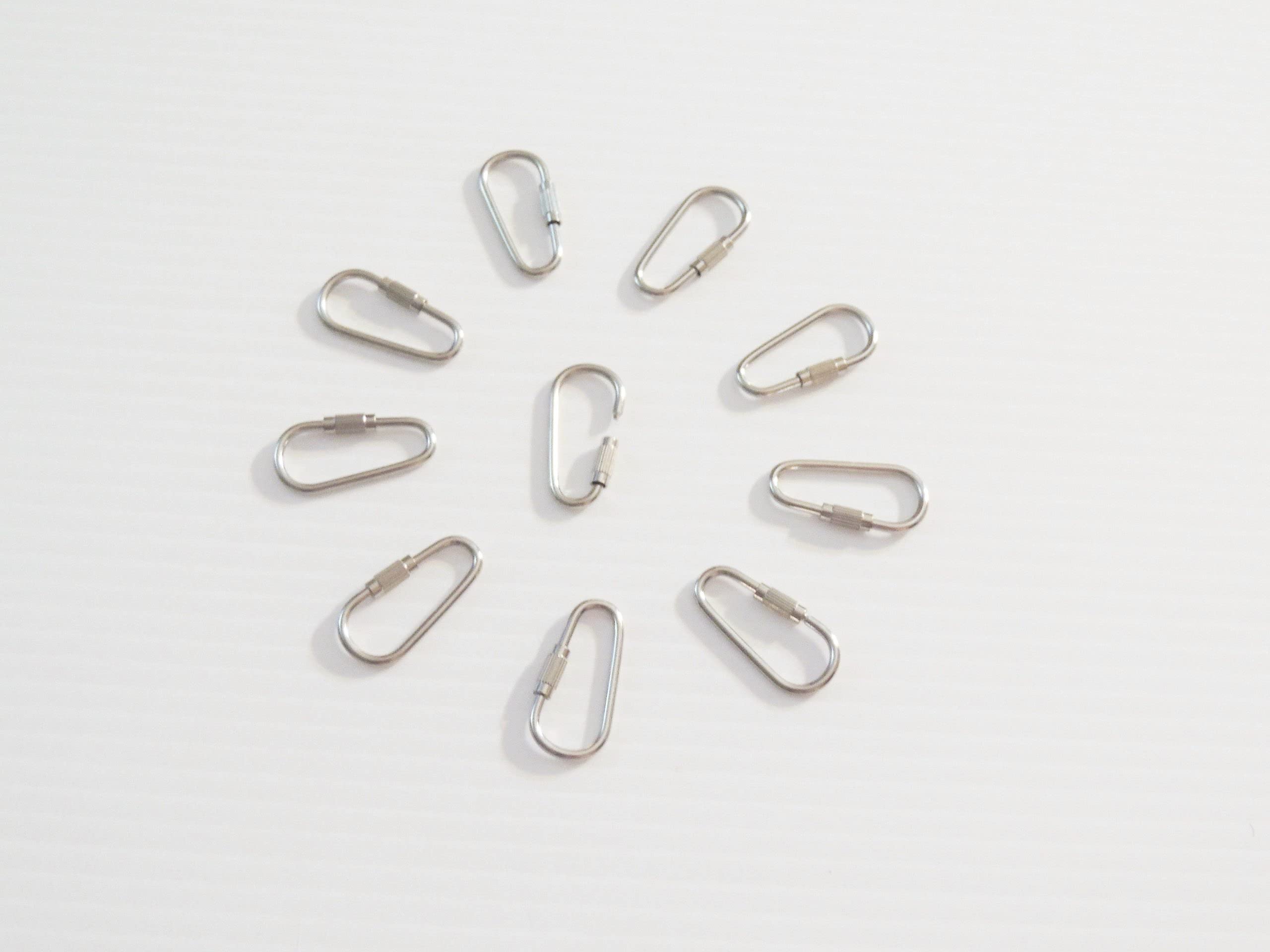 Bonka Bird Toys Pear Links Nickle Plated Bird/Parrot Toy Parts 12 Pieces 1 1/8'