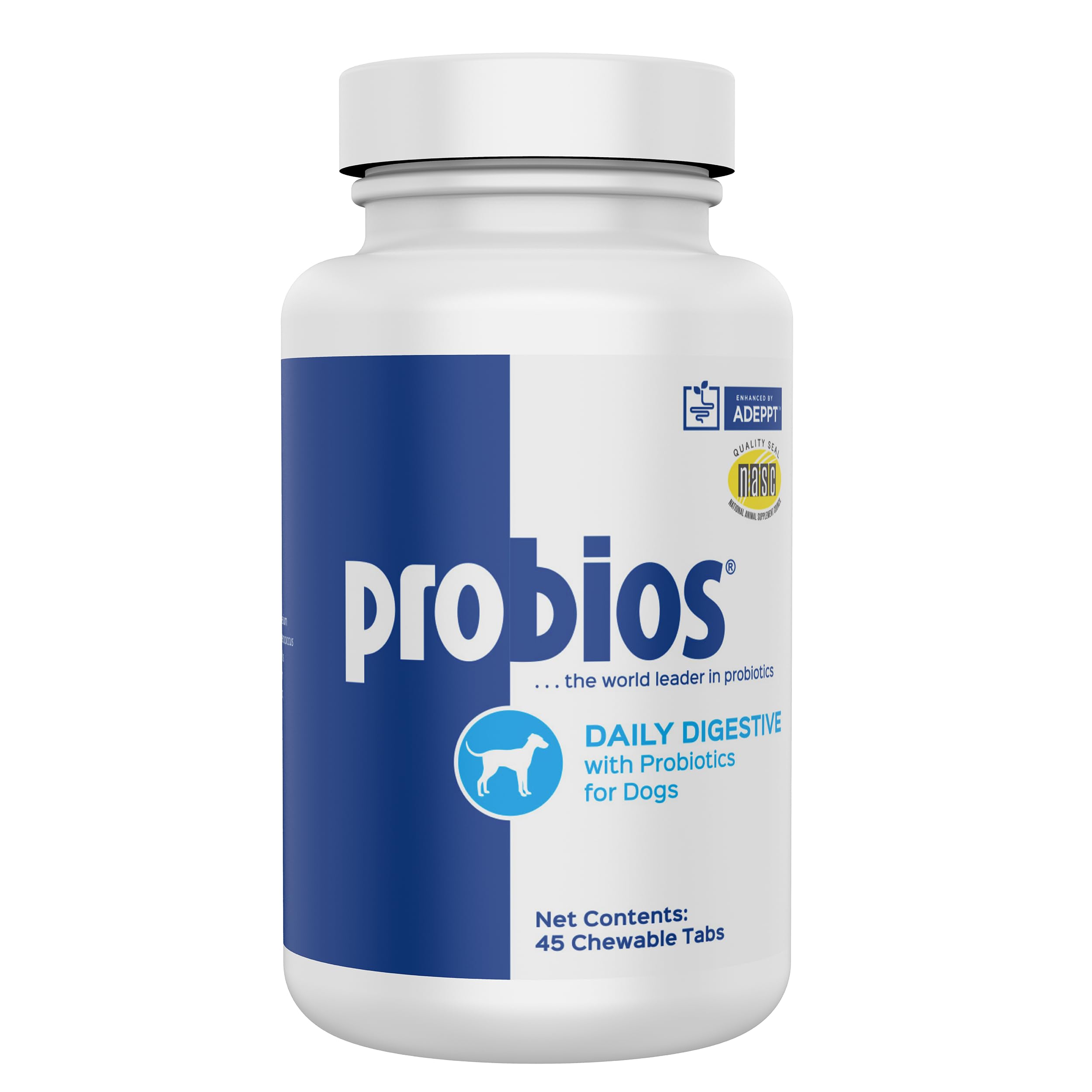 Probios Chewable Tablets for Dogs, Daily Probiotic Supplement for Gut Health, Digestion & Immune Support, Improves Microbiome Ba