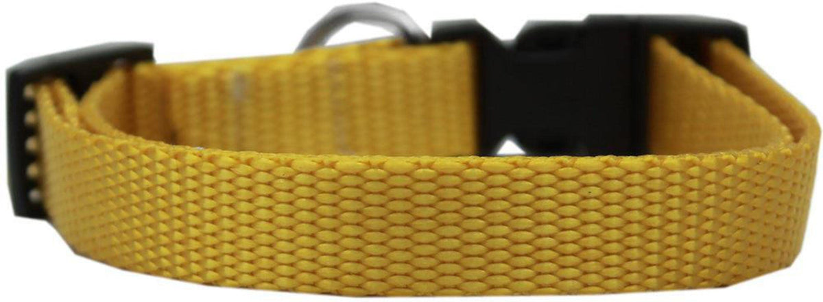 Mirage Pet Products Plain Nylon Dog Collar, X-Small, Golden Yellow