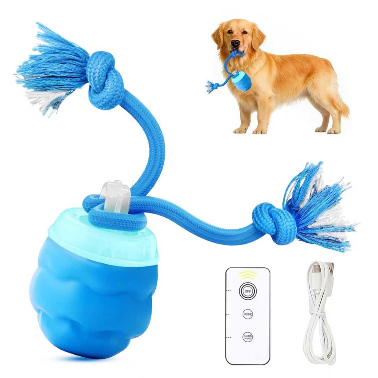 TecoKart Automatic Dog Ball Toy with 3 Play Modes & USB Rechargeable Battery | Interactive Rolling Ball for Large & Medium Dogs,