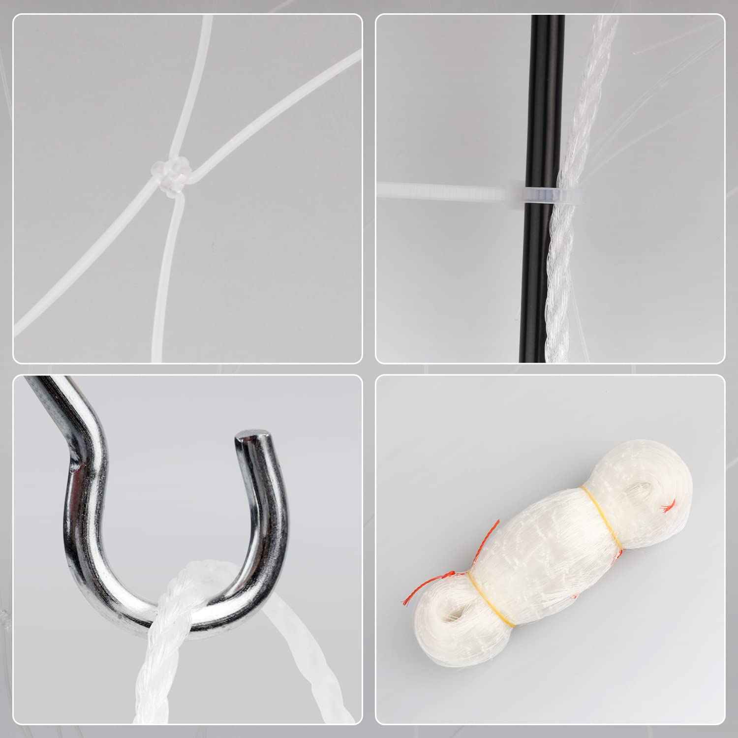 Jumxsrle Cat Netting Balcony, Uv & Weather-Resistant Cat Balcony Safety Net, Transparent Nylon Pet Mesh Fence Cat Netting For Pa