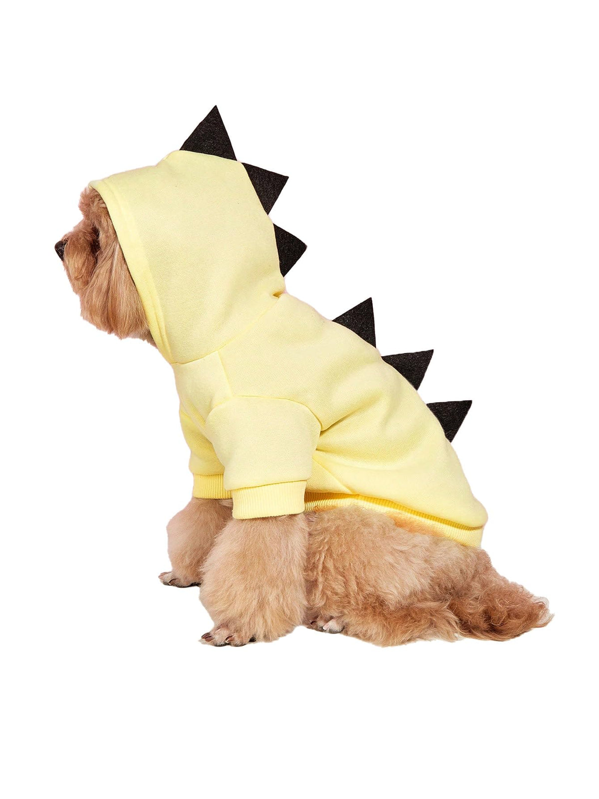 Qwinee Dinosaur Dog Hoodie Dog Warm Jacket Christmas Halloween Dog Costume Dog Clothes For Puppy Kitten Small Medium Dogs Cats Beige Xs