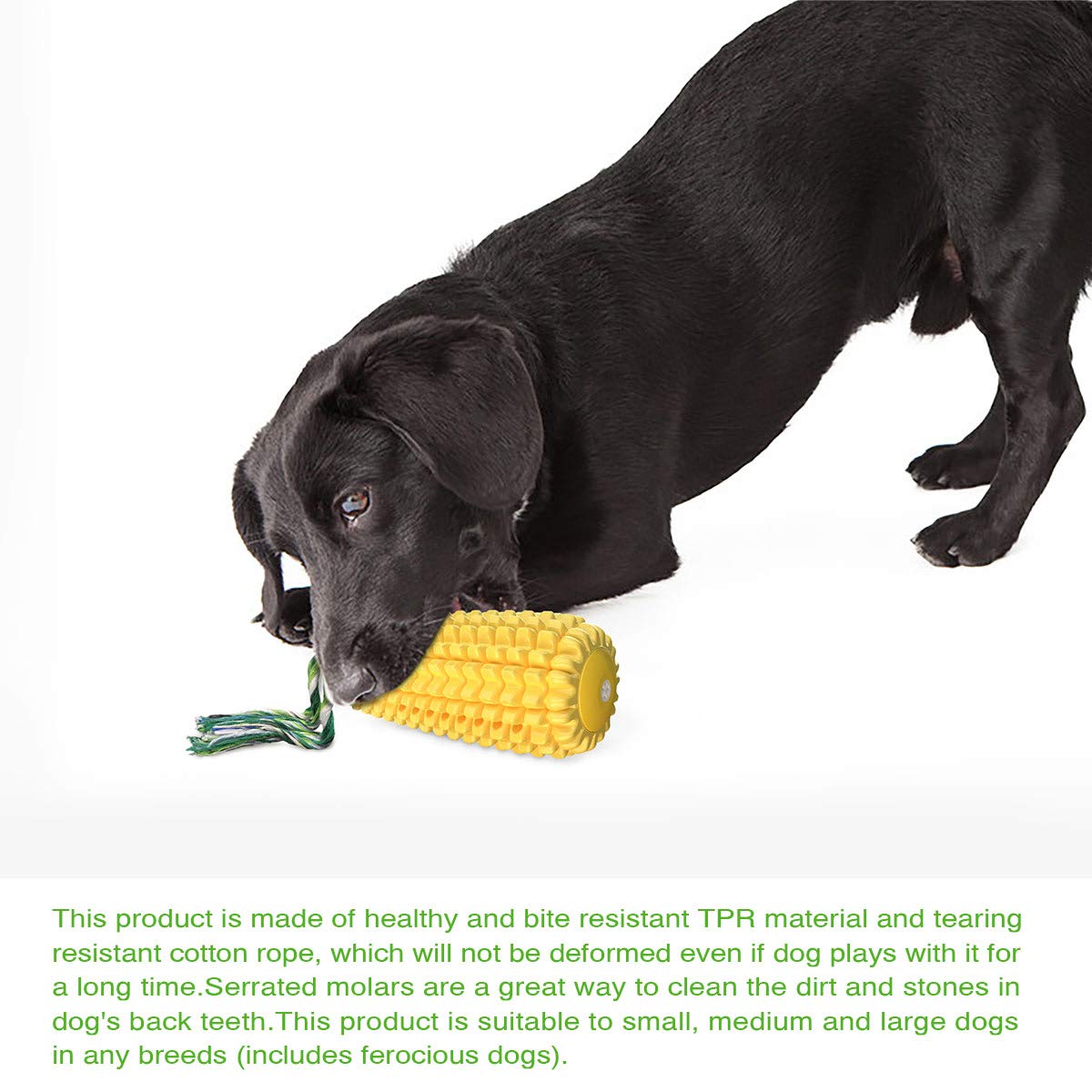 Carllg Dog Chew Toys for Aggressive Chewers, Indestructible Tough Durable Squeaky Interactive Dog Toys, Puppy Teeth Chew Corn St