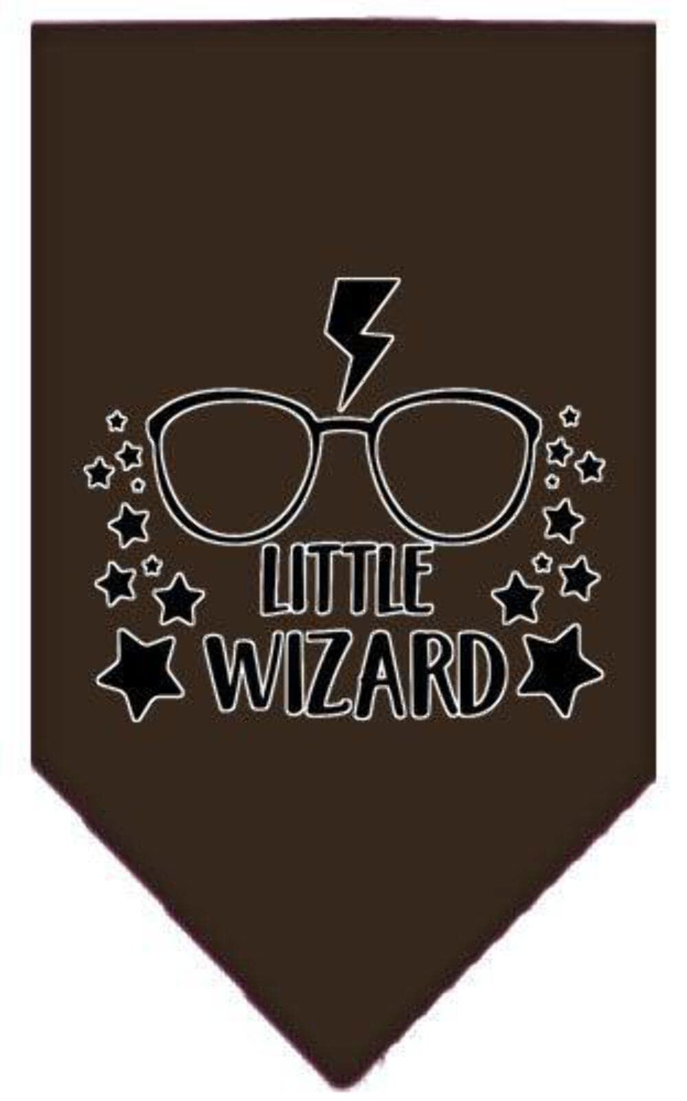 Mirage Pet Product Little Wizard Screen Print Bandana Yellow Small