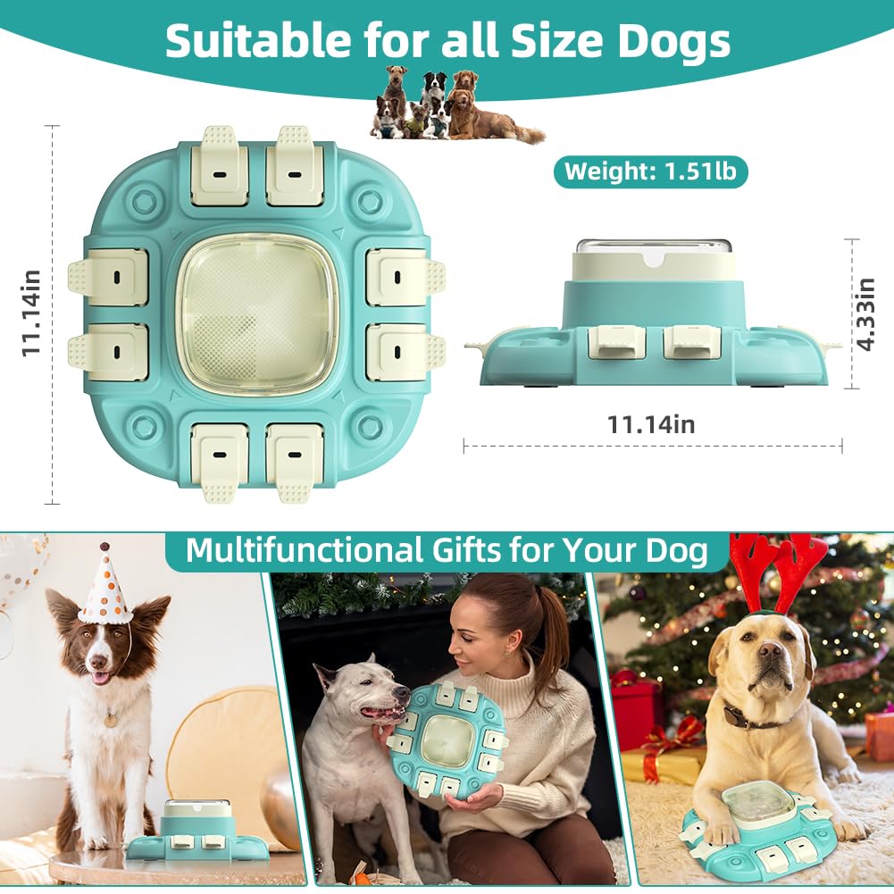 Carozen Dog Puzzle Toys, Slow Feeder, Treat Dispensing Feature, Ideal For Iq Training And Entertainment, Suitable For All Dog Br