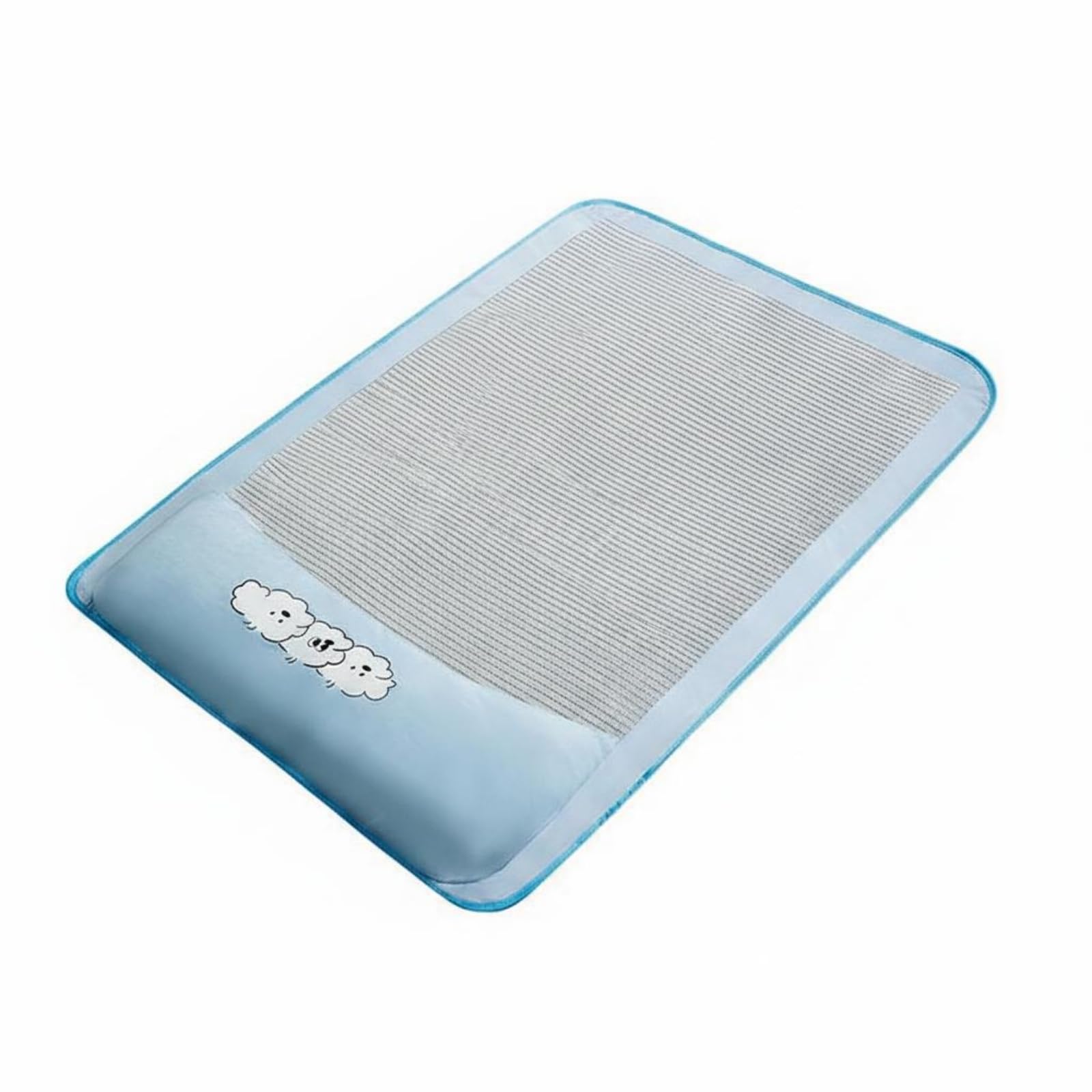 Merishopp Breathable Pet Cooling Pad NonSlip Dog Cooling Mat Portable Ice Silk Pet Pad Foldable for Dogs, Cats, Summer, Blue, L