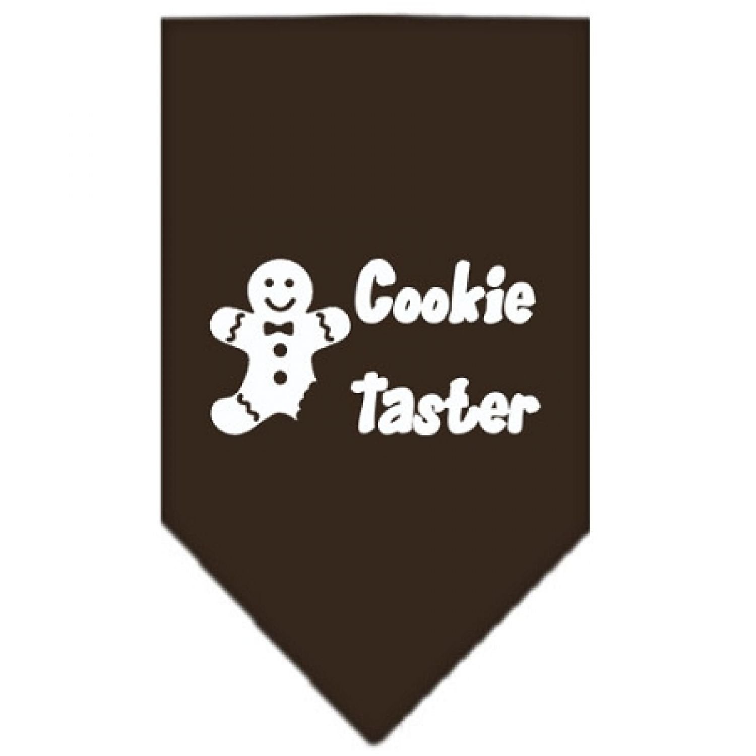 Christmas Pet and Dog Bandana Screen Printed, Cookie Taster Cocoa Large