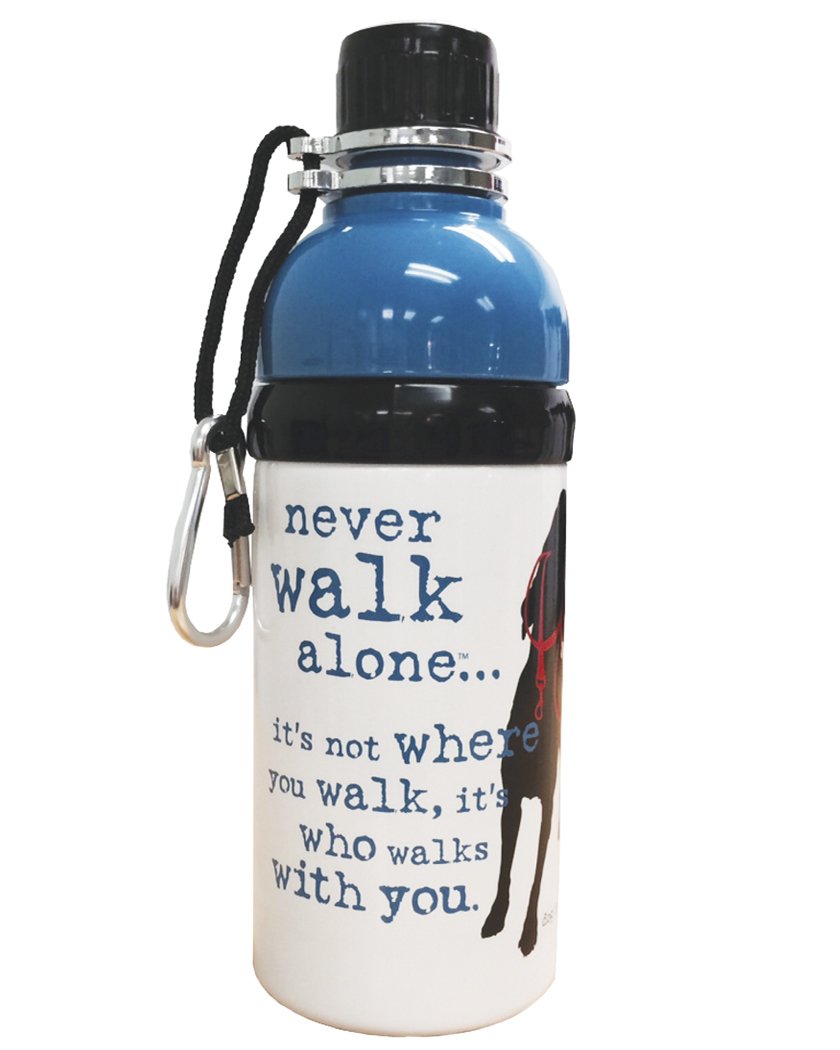 Dog Is Good Never Walk Alone Pet Water Bottle, 16 Oz