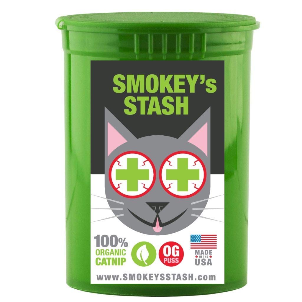 Smokey'S Stash Organic Catnip Og Puss Potent Cat Nip For Cats Small Pop Top