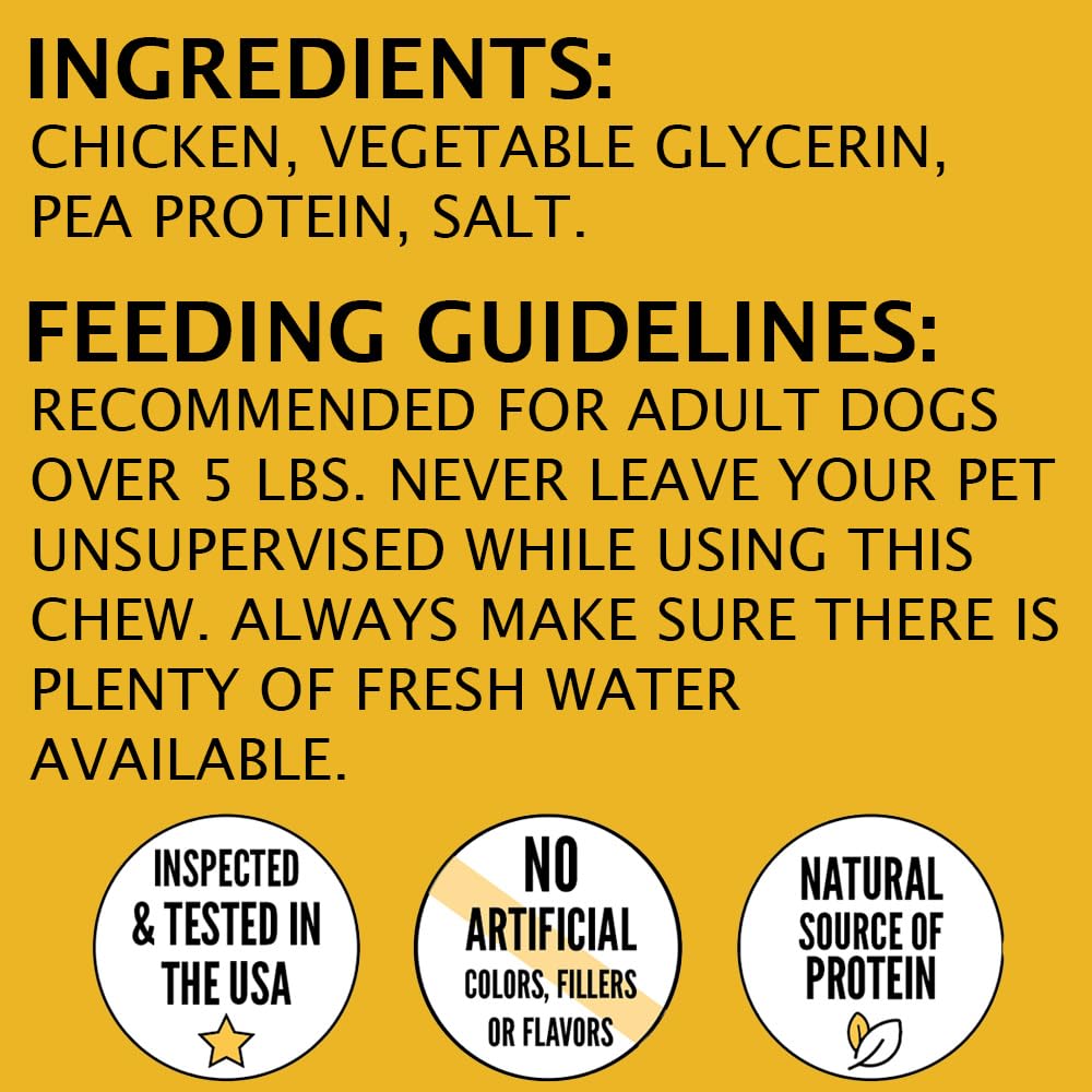 Hubert Pet Premium Chicken Jerky Dog Treats, Grain Free, Low Ingredient, USA Tested, 2.5 lbs Super Value Pack