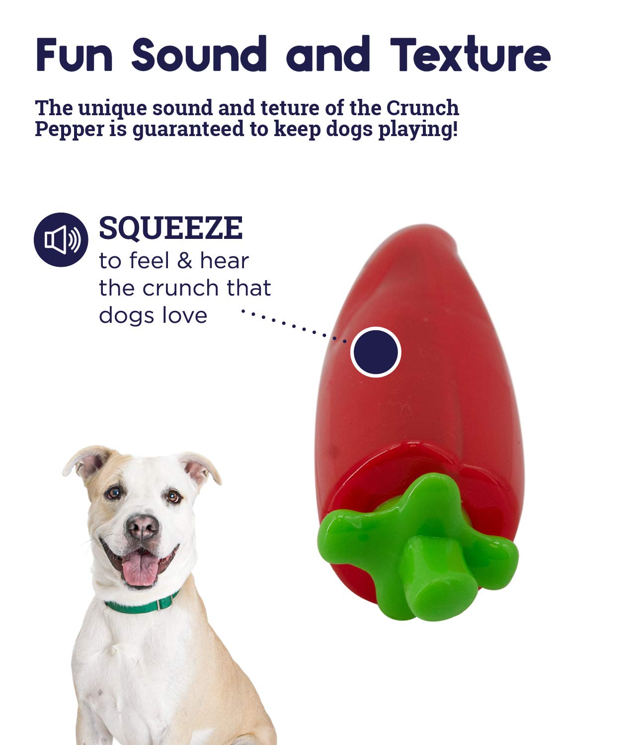 Petstages Crunch Veggies Pepper Dog Chew Toy, Medium