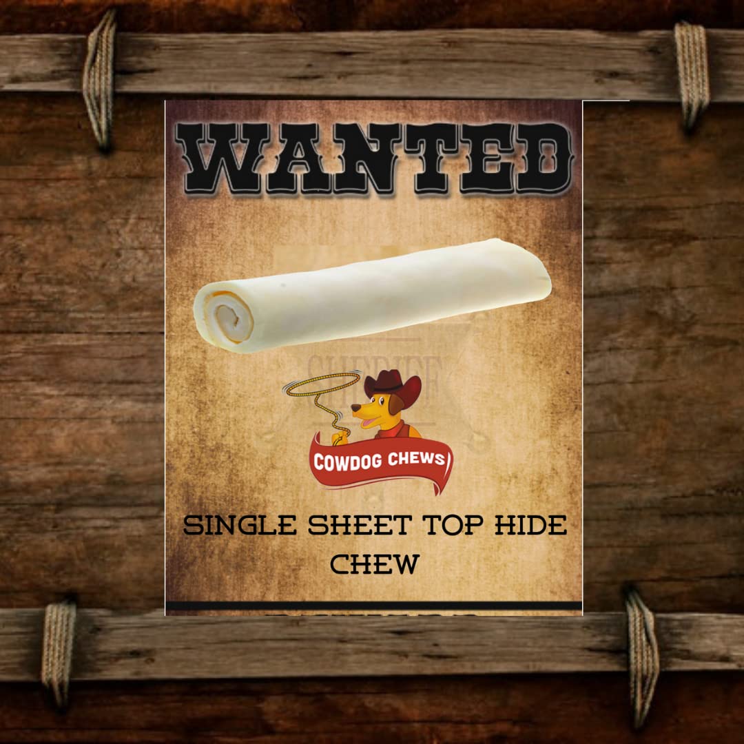 Cowdog Chews Retriever Roll 9-10 Inch All Natural Rawhide Product (20 Pack)