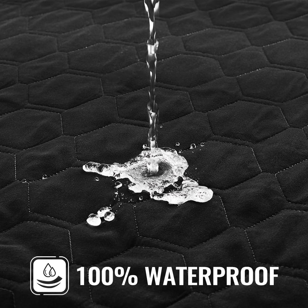 nanbowang Waterproof Dog Bed Covers Replacement Washable Pet Hair Easy to Remove, Dog Pillow Cover Quilted, Pet Bed Cover Lovely