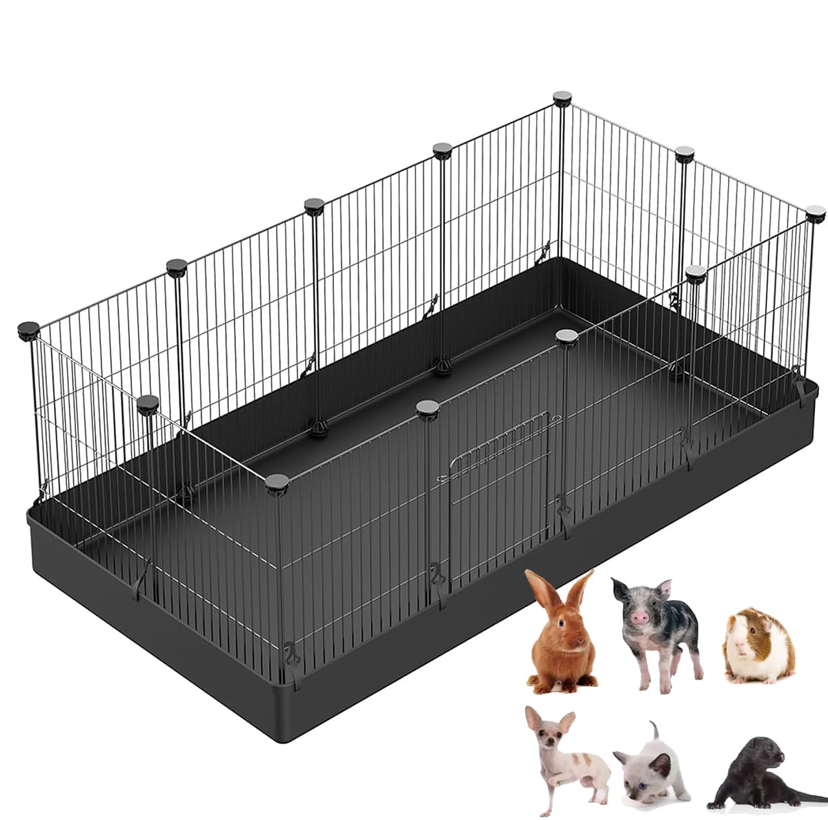 Langxun Diy Small Animal Playpen, Pet Playpen With Door And Waterproof Mat, Rabbit Guinea Pig Cages, Puppy Kitten Playpen | Indo