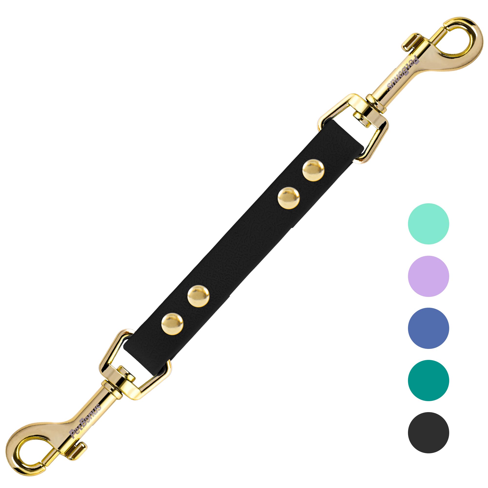 Petbonus Dog Collar Safety Clip, Waterproof Backup Safety Strap For Dog Harness To Prong Collar, Odor Proof Double Ended Clasp L