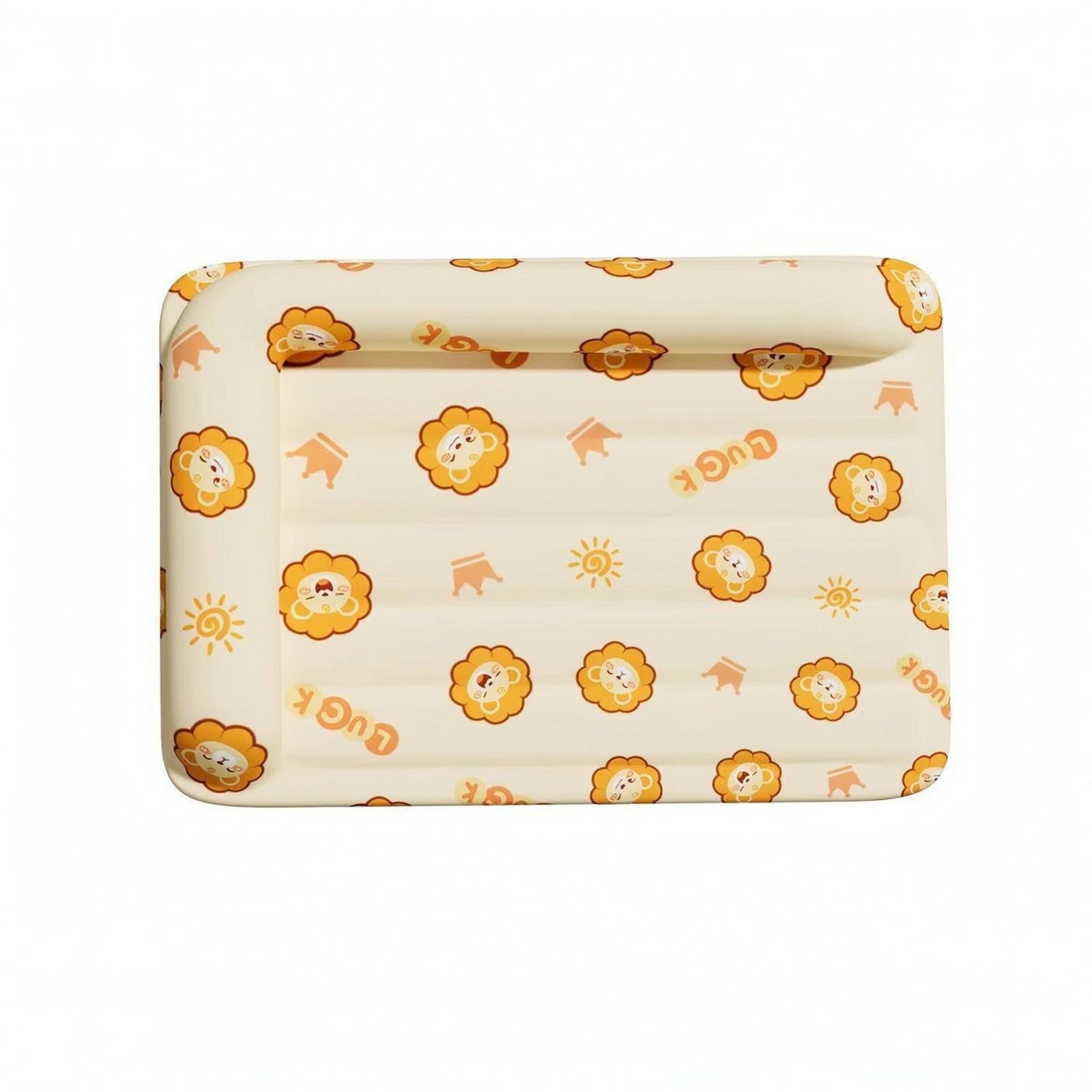 Merishopp Raised Border Pet Cooling Mat Textile Covered Feline Dog Cooling Mat Padded Even Printed Surface for Warm Weather, M, 