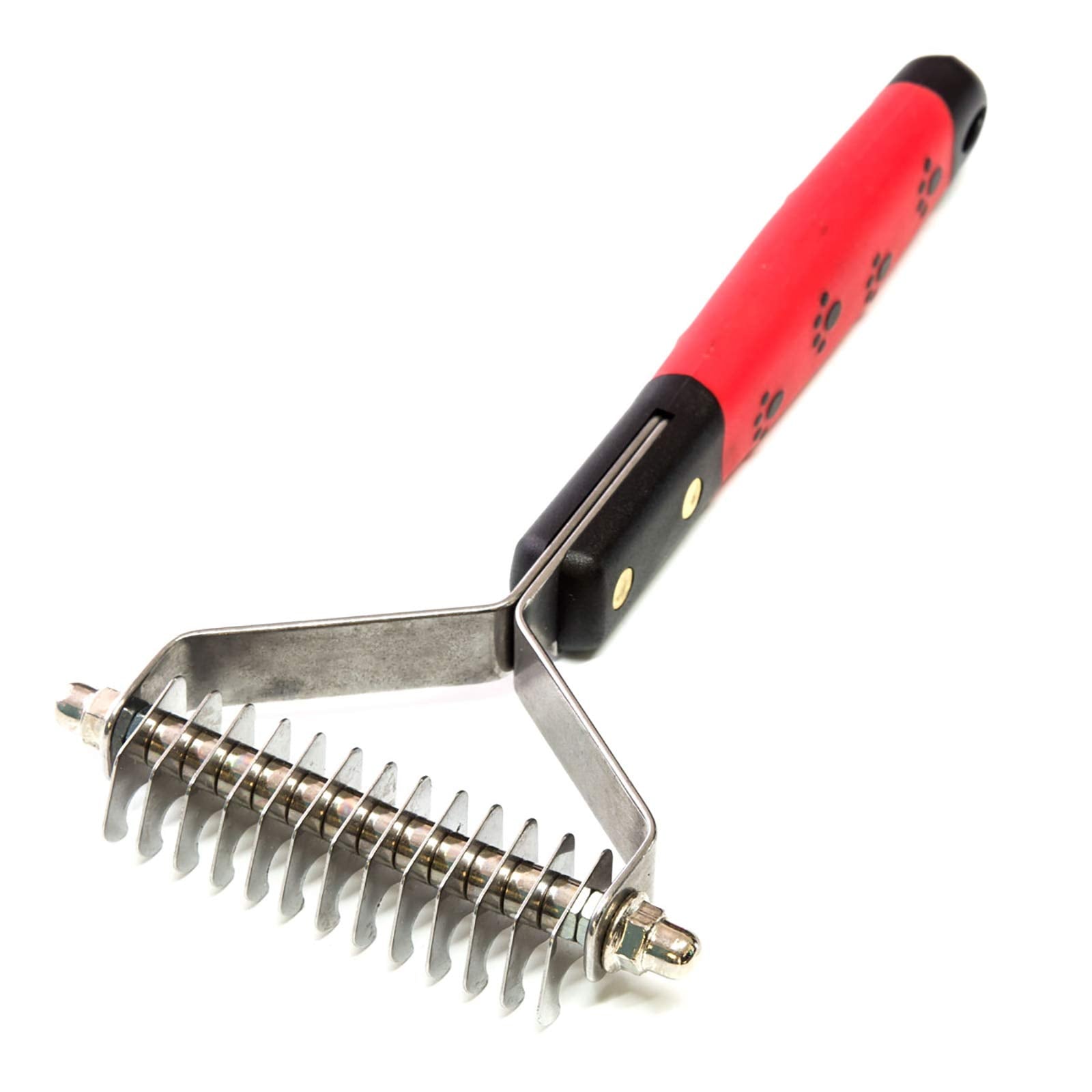 Ryan'S Pet Supplies Paw Brothers 13-Blade Coarse Double Wide Dematting Undercoat Rake For Dogs And Cats, Professional Grade, Dog