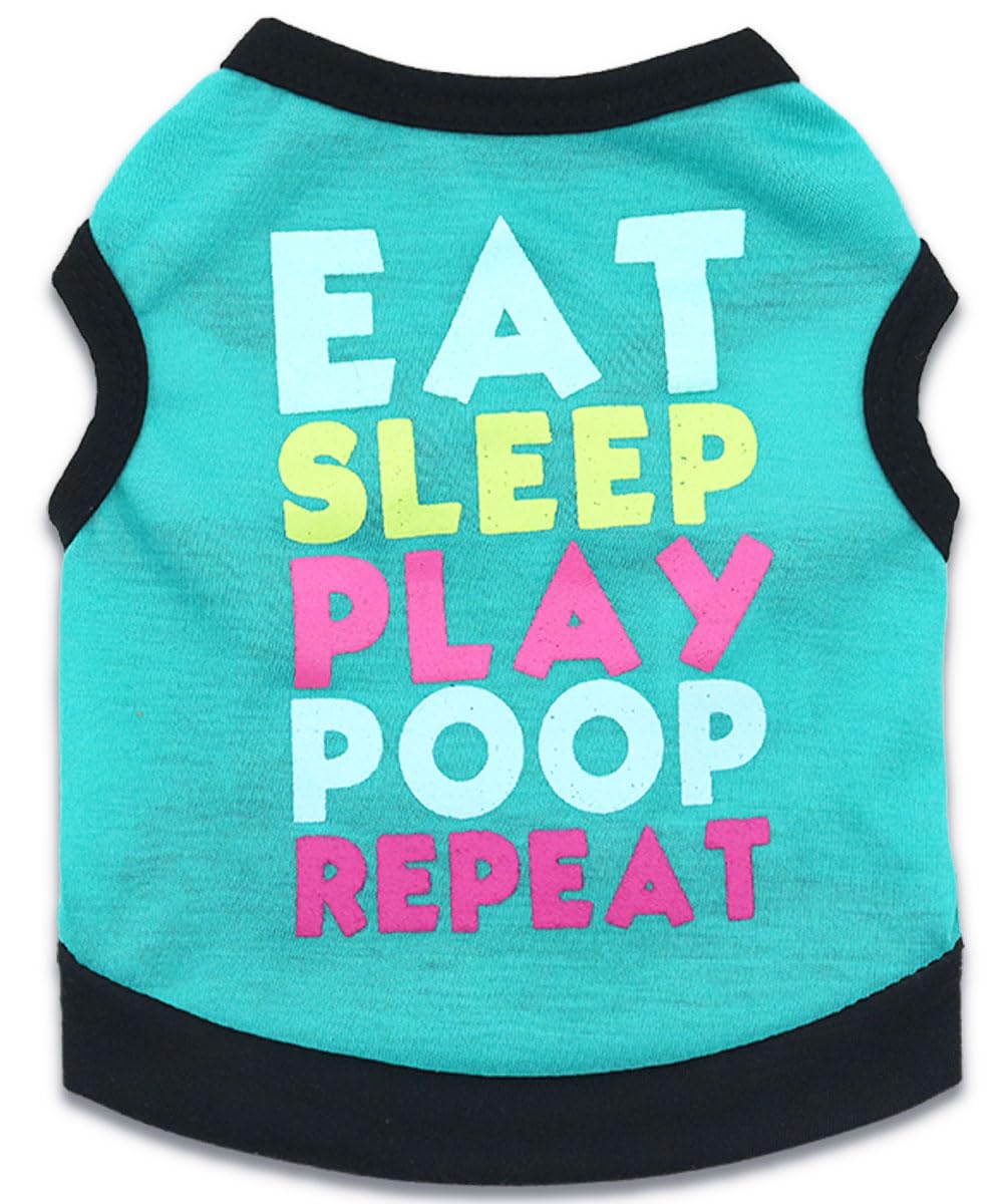 Droolingdog 4 Pieces Small Dog T Shirts For Boys Dogs, Summer Puppy Clothes, Pet Boy Shirt