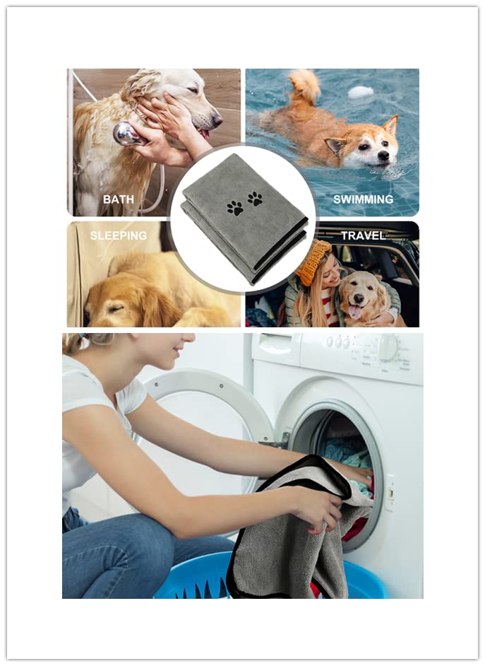 Wipela 3Pieces Microfiber Pet Bath Towel Dog Towel.Dog Towel Soft Absorbent Drying For Small Medium Large Dogs And Cats With Great For Bathing And Grooming (35 X 20 Inch 3 Colors)