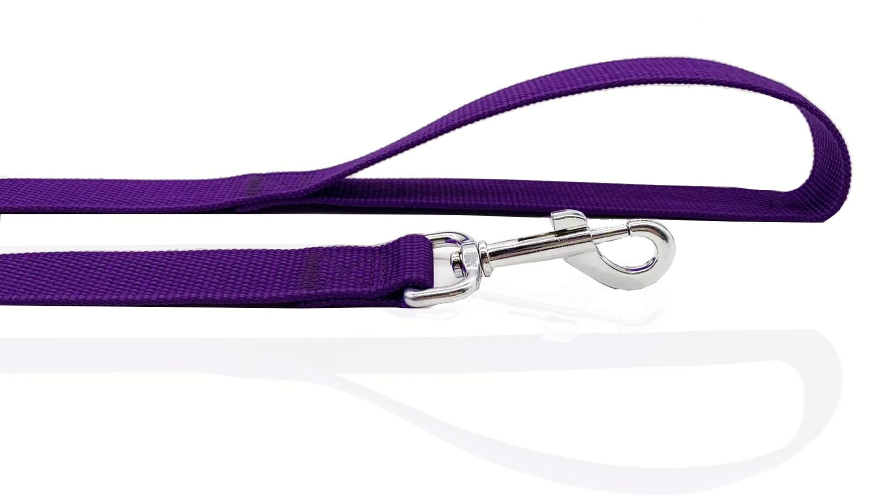 Nylon Dog Leash 4 Ft 5 Feet 6 Foot Long, Walking Training Dog Leashes For Medium Large Dogs, 1 Inch Wide (5/8'' X 6 Ft, Purple)
