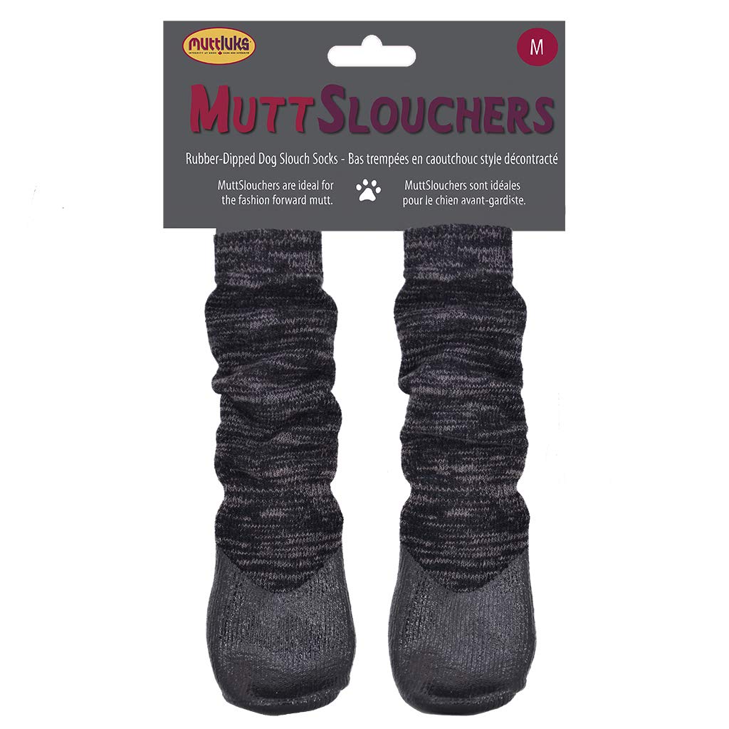 Muttluks, Muttslouchers Rubber-Dipped Slouch Socks For Dogs - 4 Socks