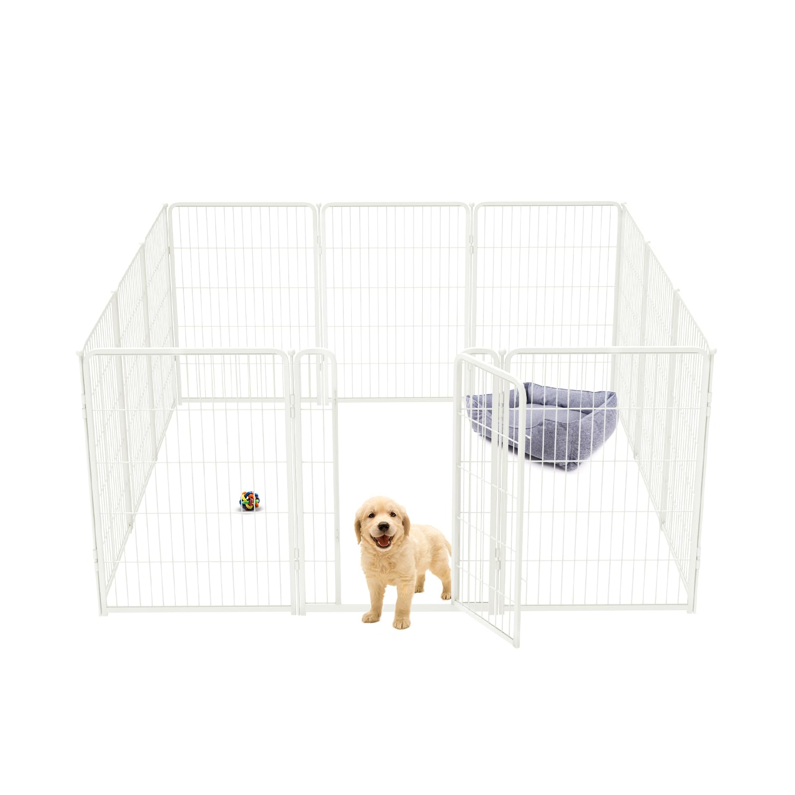 Fxw Homeplus Dog Playpen For Indoor Use - Stress-Free And Safe Play, Heavy Duty 40 Inch 12 Panels Dog Pen For Medium And Large D