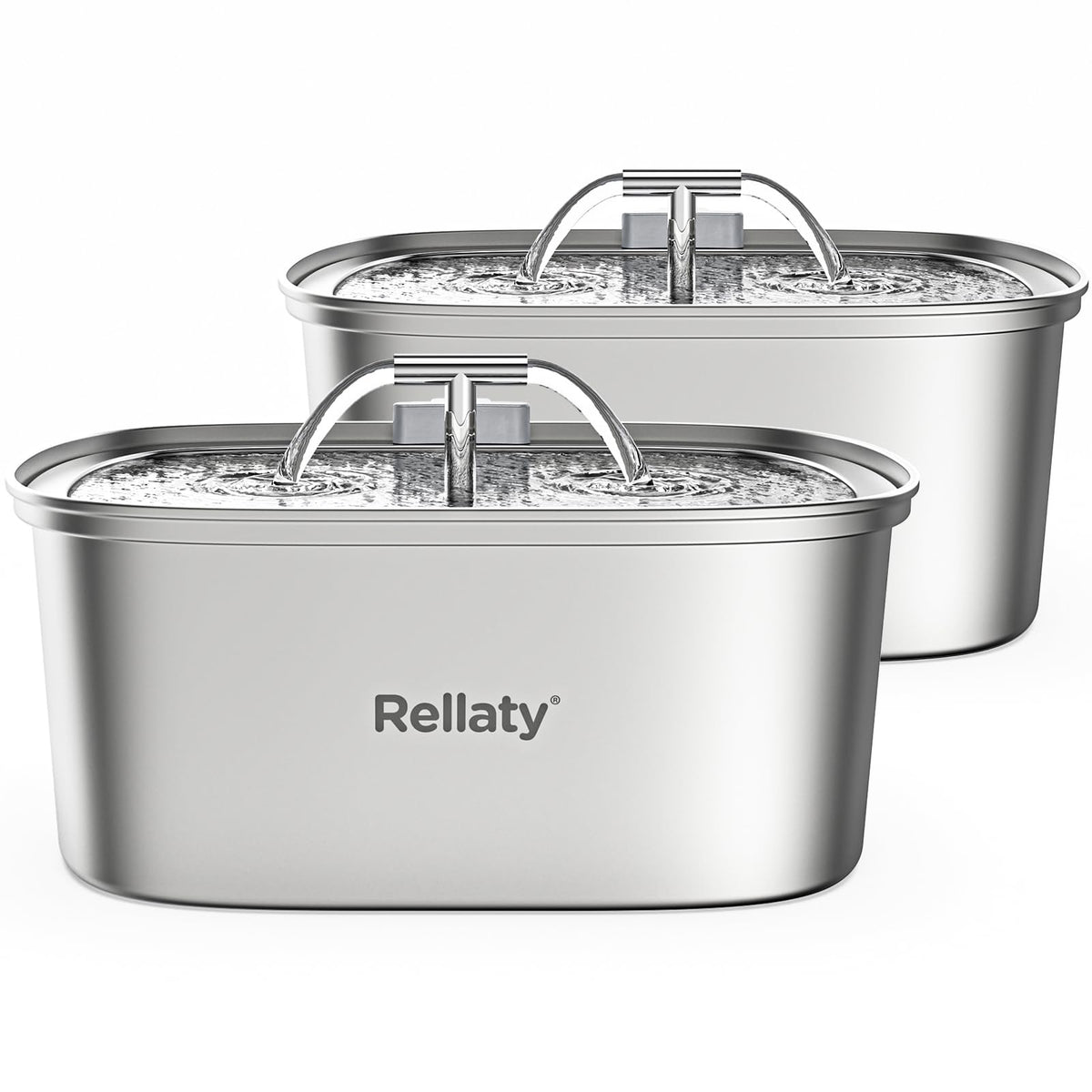 Cat Water Fountain Stainless Steel 2 Pack