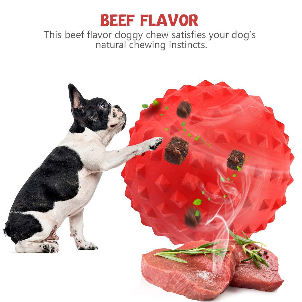 RHL Dog Squeaky Toys for Aggressive chewers Large Breed Balls Interactive Ball Toy Almost Indestructible Tough Durable Stick Med