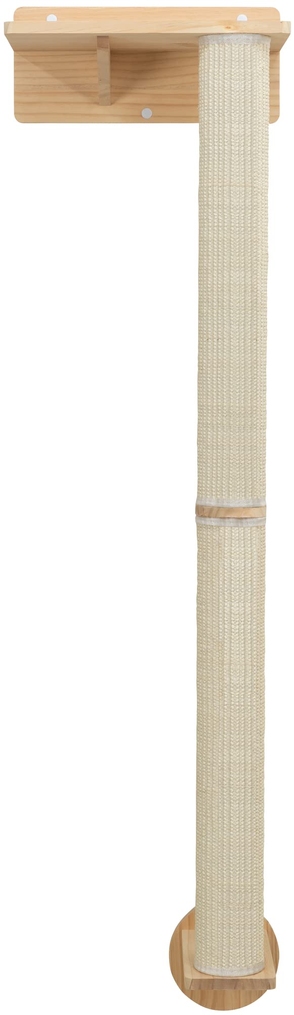 TRIXIE Wall Set 1, Indoor Wall Mounted Cat Scratching Post for Elevated Fun, Climb to Perch, Jumping Platform, Natural