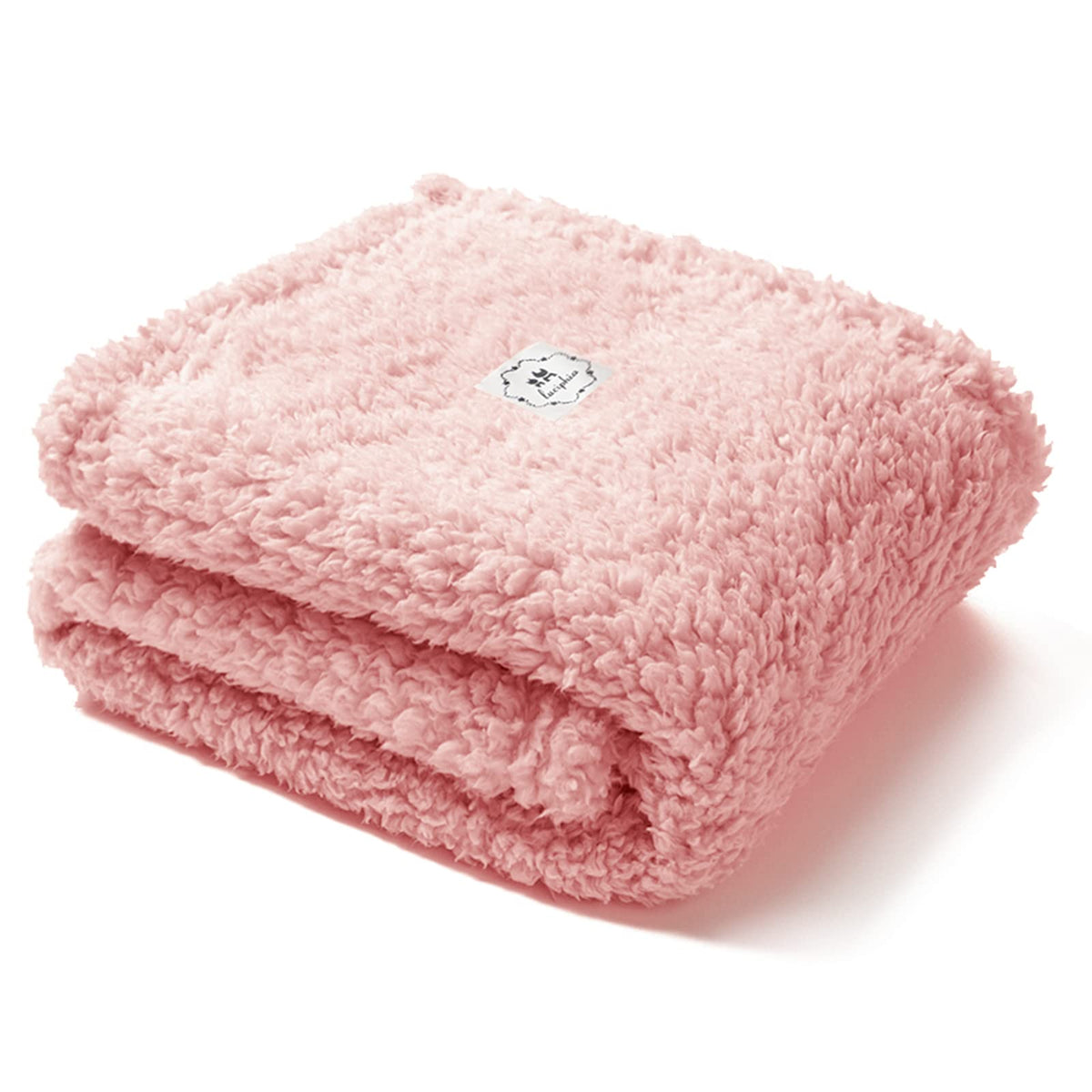 Premium Fleece Dog Blanket Soft Pet Sherpa Calming Blankets Throw For Dog Puppy Cat, Pink Large(57X40)